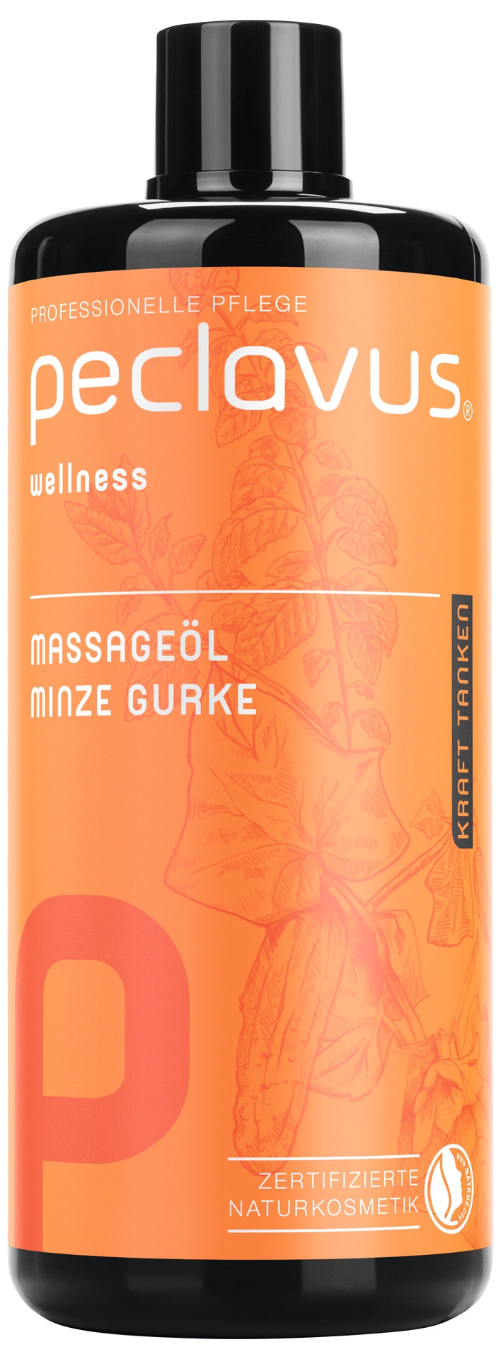 PECLAVUS Massageöl Minze Gurke 500 ml | Kraft tanken PECLAVUS Massageöl Minze Gurke 500 ml | Kraft tanken