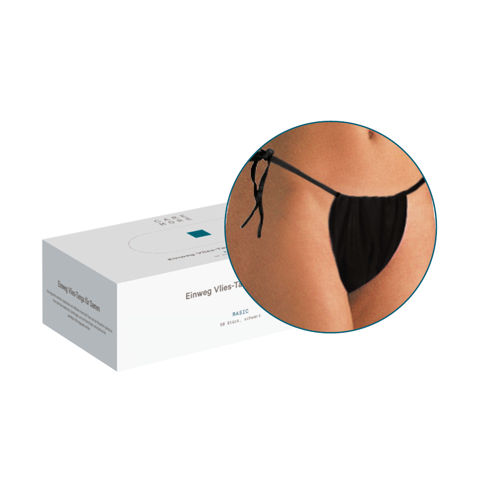 CARE MORE Vlies-Tanga Damen schwarz 50 Stück CARE MORE Vlies-Tanga Damen schwarz 50 Stück