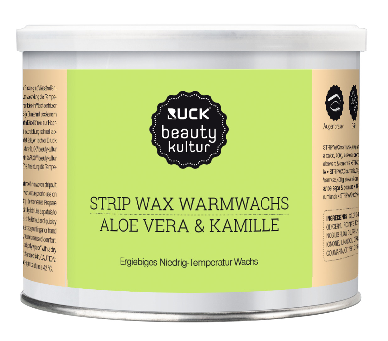 RUCK beautykultur STRIP WAX Warmwachs | Aloe Vera & Kamille | 400 g RUCK beautykultur STRIP WAX Warmwachs | Aloe Vera & Kamille | 400 g