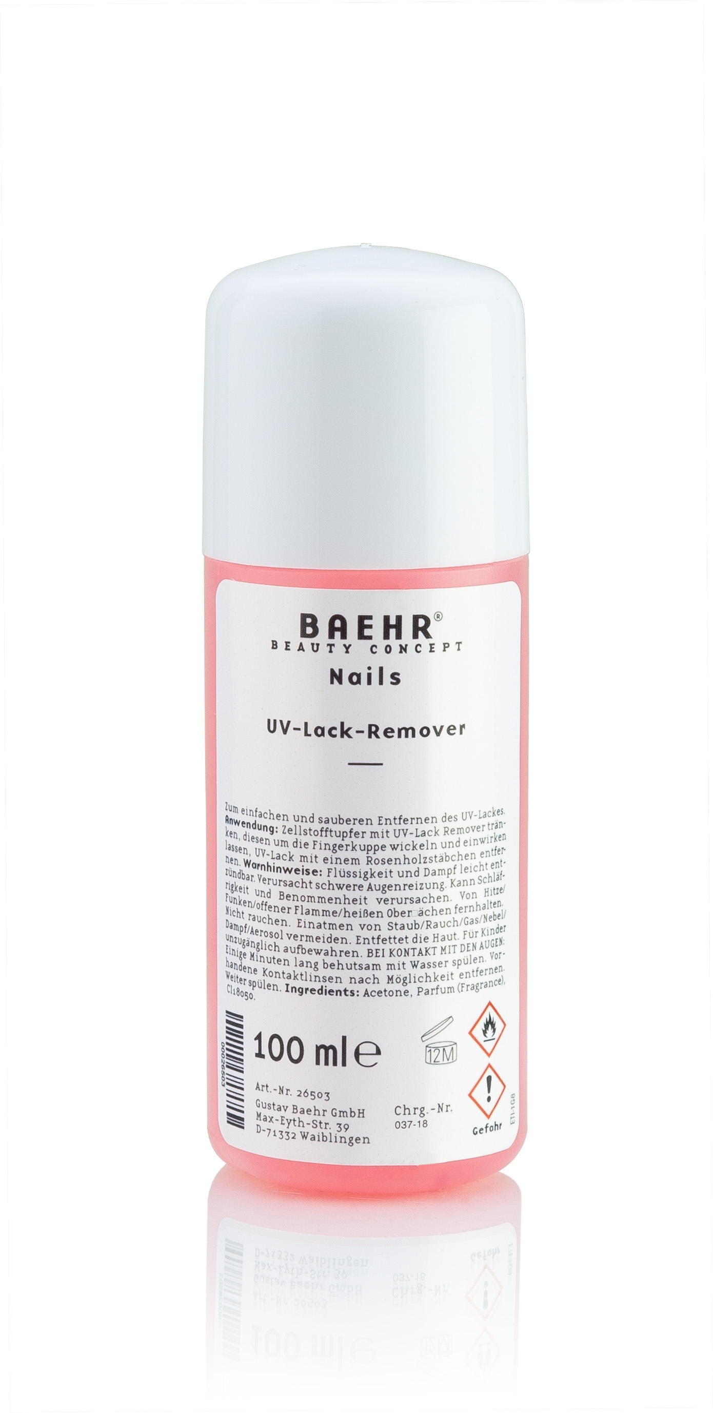 BAEHR BEAUTY CONCEPT - NAILS UV-Lack Remover Flasche 100 ml