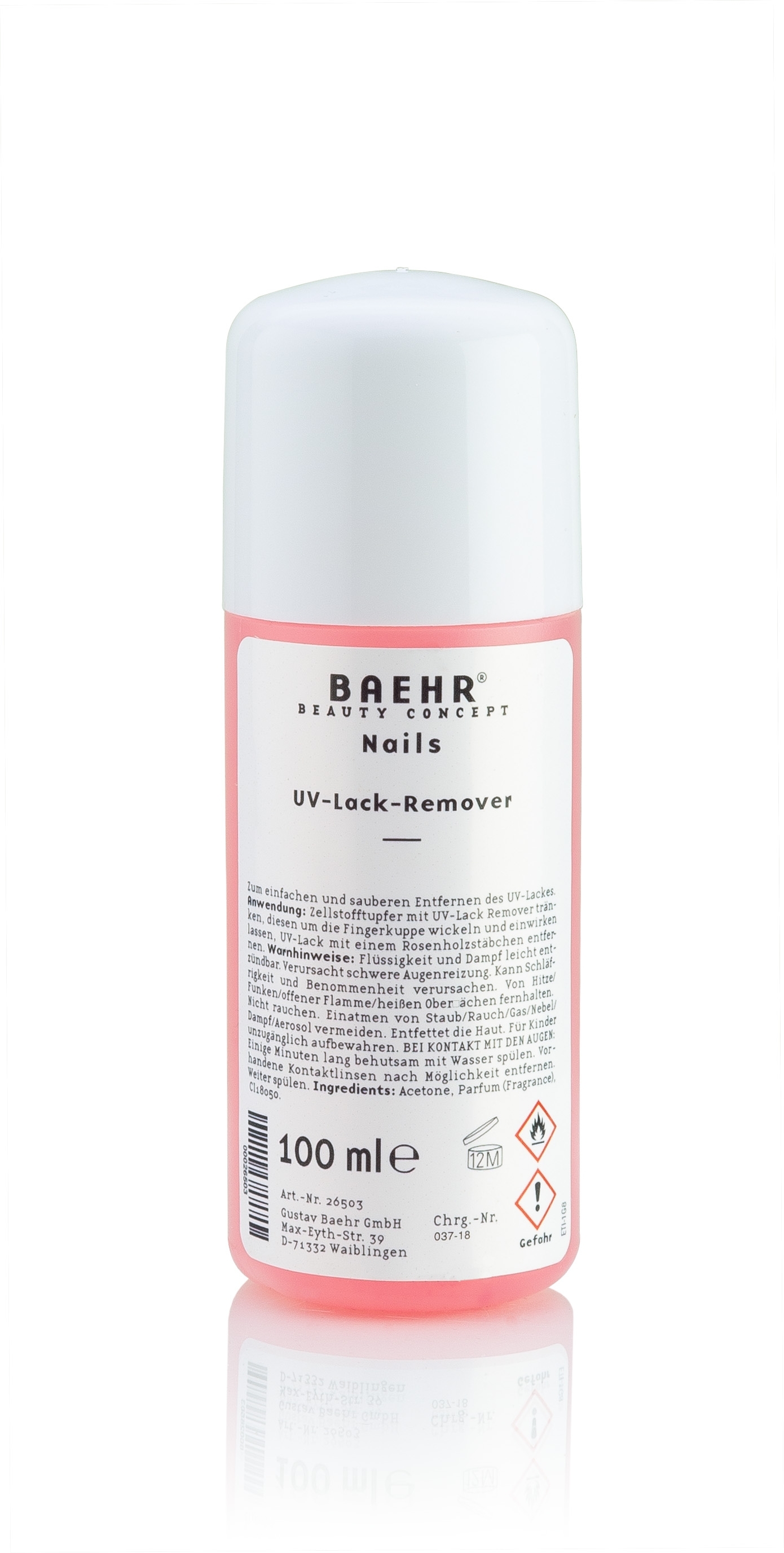 BAEHR BEAUTY CONCEPT - NAILS UV-Lack Remover Flasche 100 ml BAEHR BEAUTY CONCEPT - NAILS UV-Lack Remover Flasche 100 ml