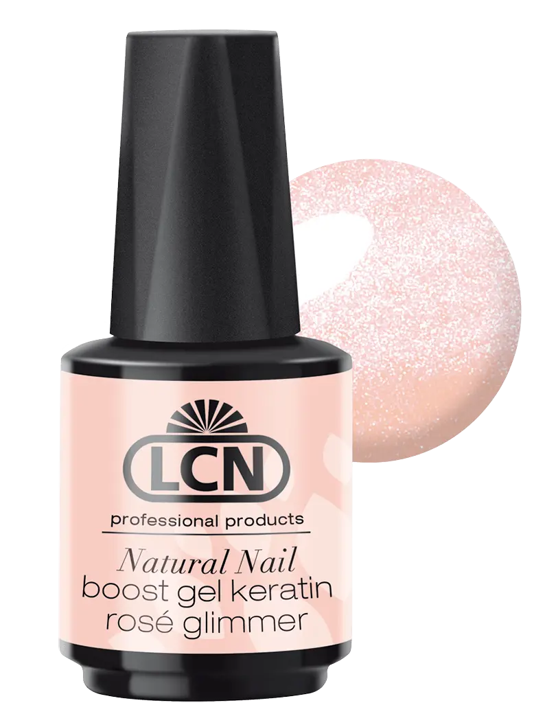 LCN Natural Nail Boost Keratin Advanced rose glimmer 10 ml