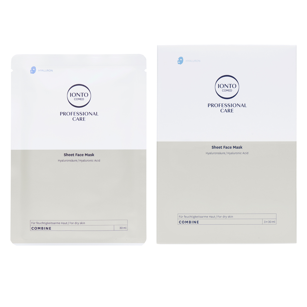 IONTO-COMED Professional Care Combine Sheet-face-Mask Hyaluron 3 Stück