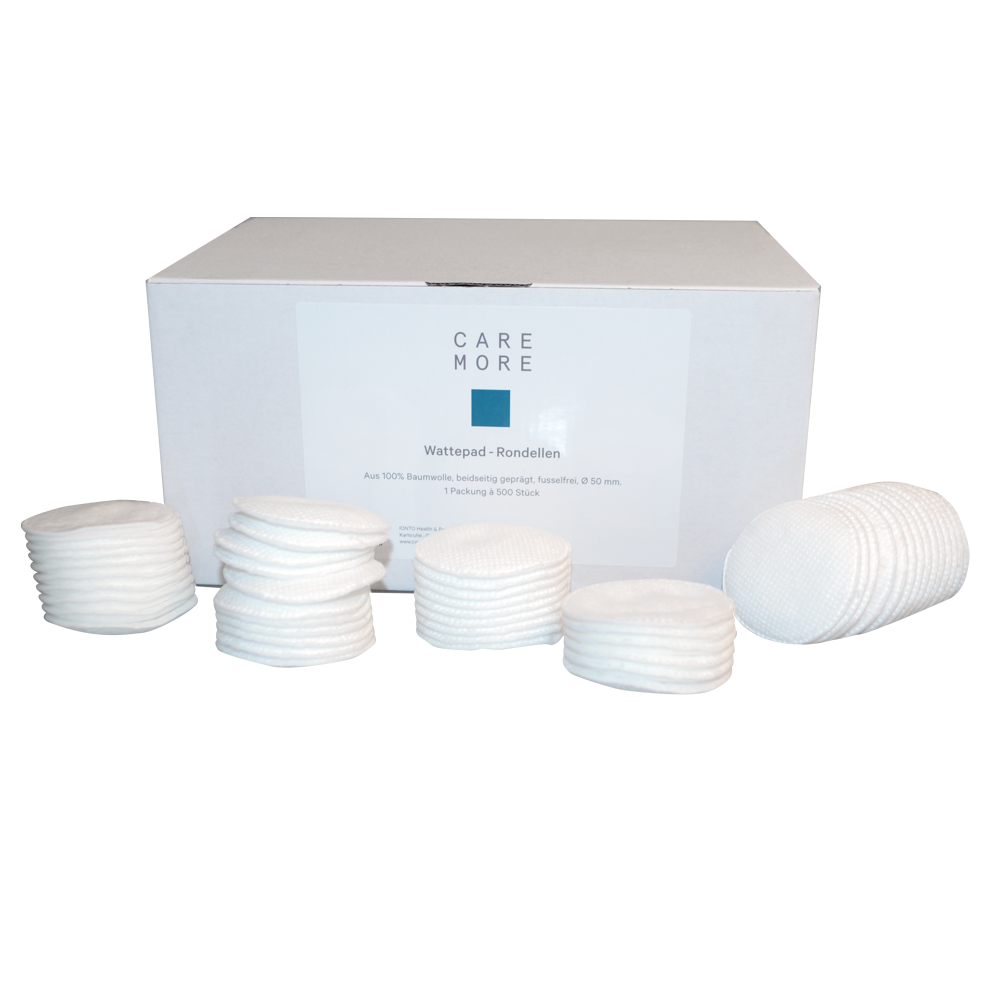 CARE MORE Wattepad-Rondellen 500 Stück CARE MORE Wattepad-Rondellen 500 Stück