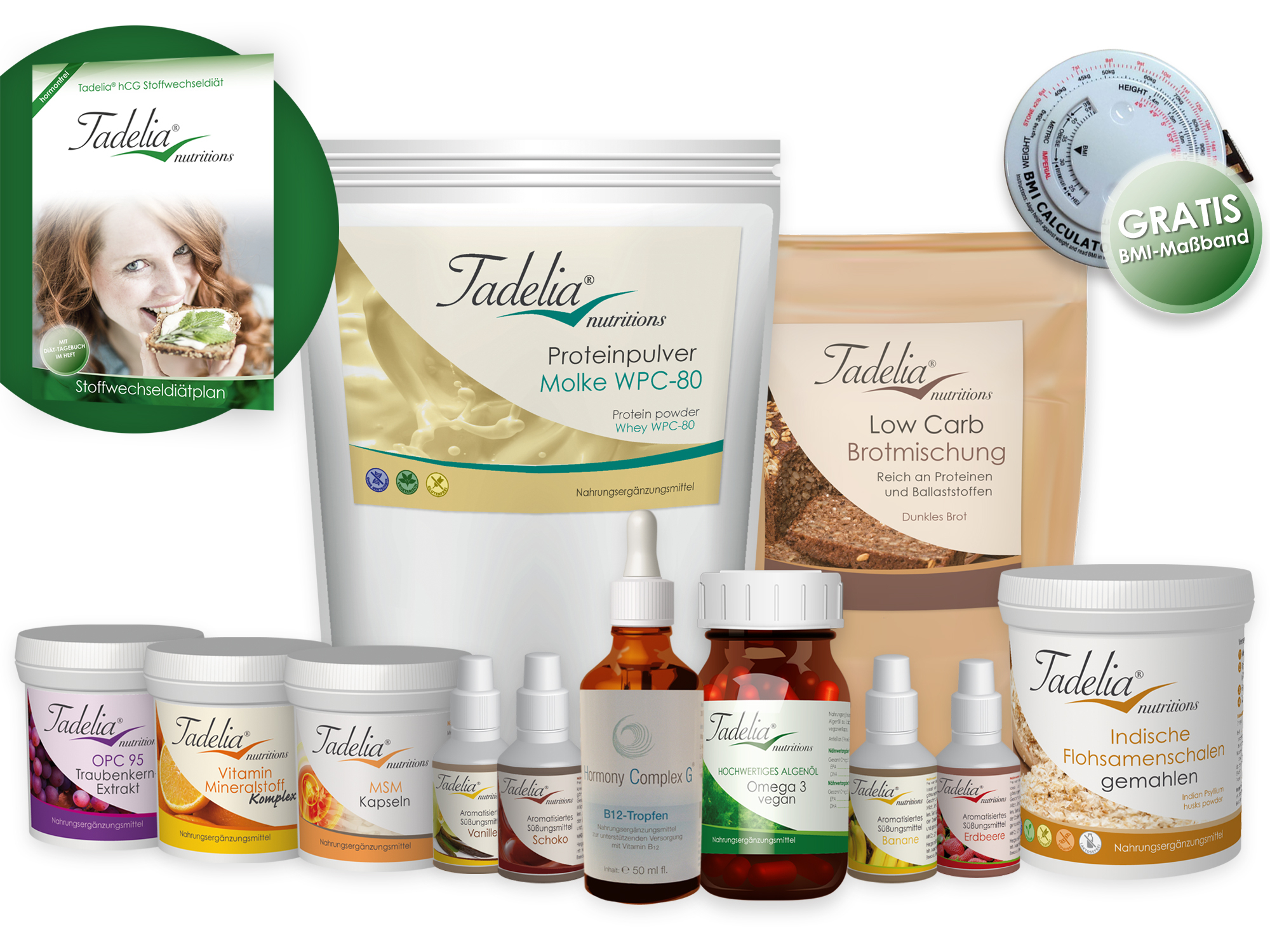 Tadelia® hCG Stoffwechseldiät PAKET 1 | Starterset mit Hormony Complex G Tadelia® hCG Stoffwechseldiät PAKET 1 | Starterset mit Hormony Complex G