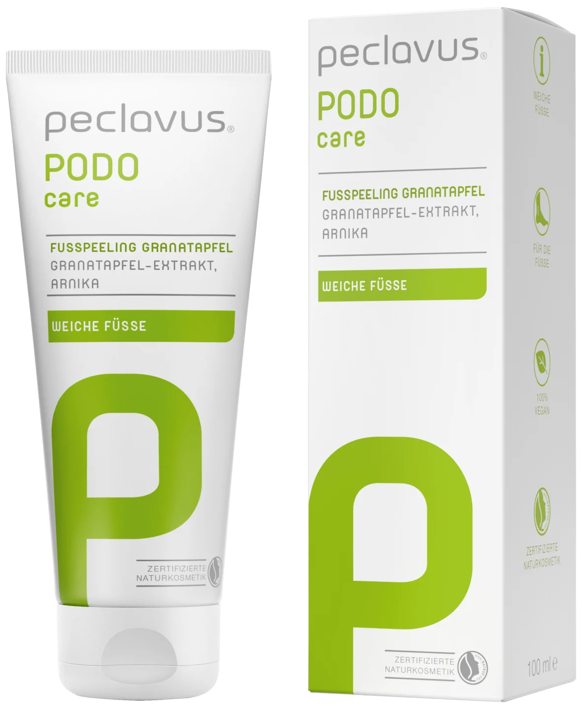 Peclavus Podocare Fußpeeling Granatapfel 100 ml (Staffelpreis) Peclavus Podocare Fußpeeling Granatapfel 100 ml (Staffelpreis)