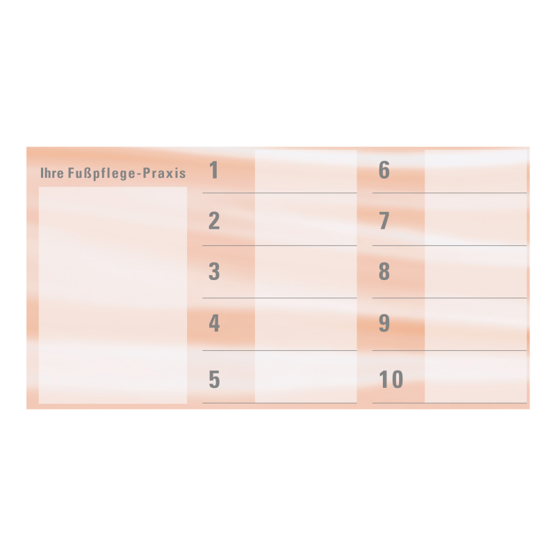 Treue Pass FUSSPFLEGE 1 Block (100 Blatt)