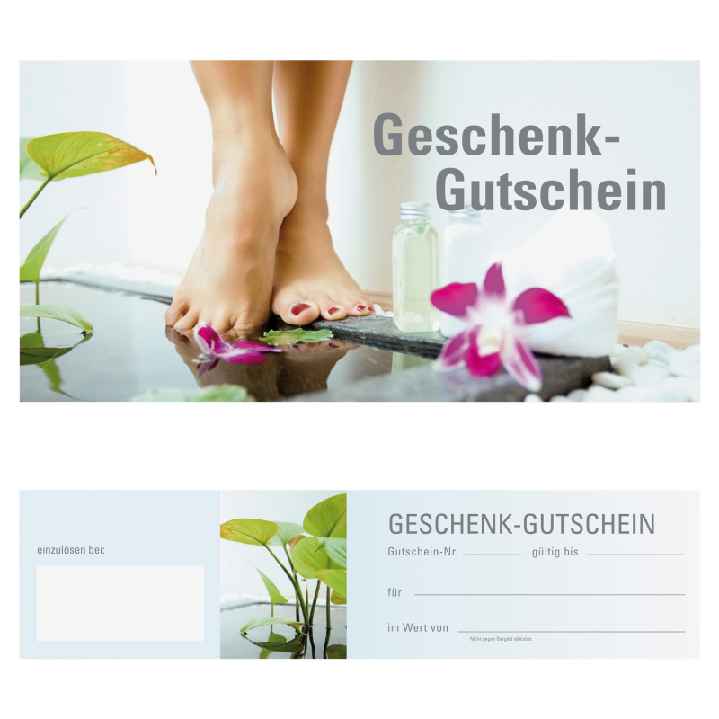 Gutscheine Fusspflege 1, 25 Stk. Inkl. Kuvert Gutscheine Fusspflege 1, 25 Stk. Inkl. Kuvert