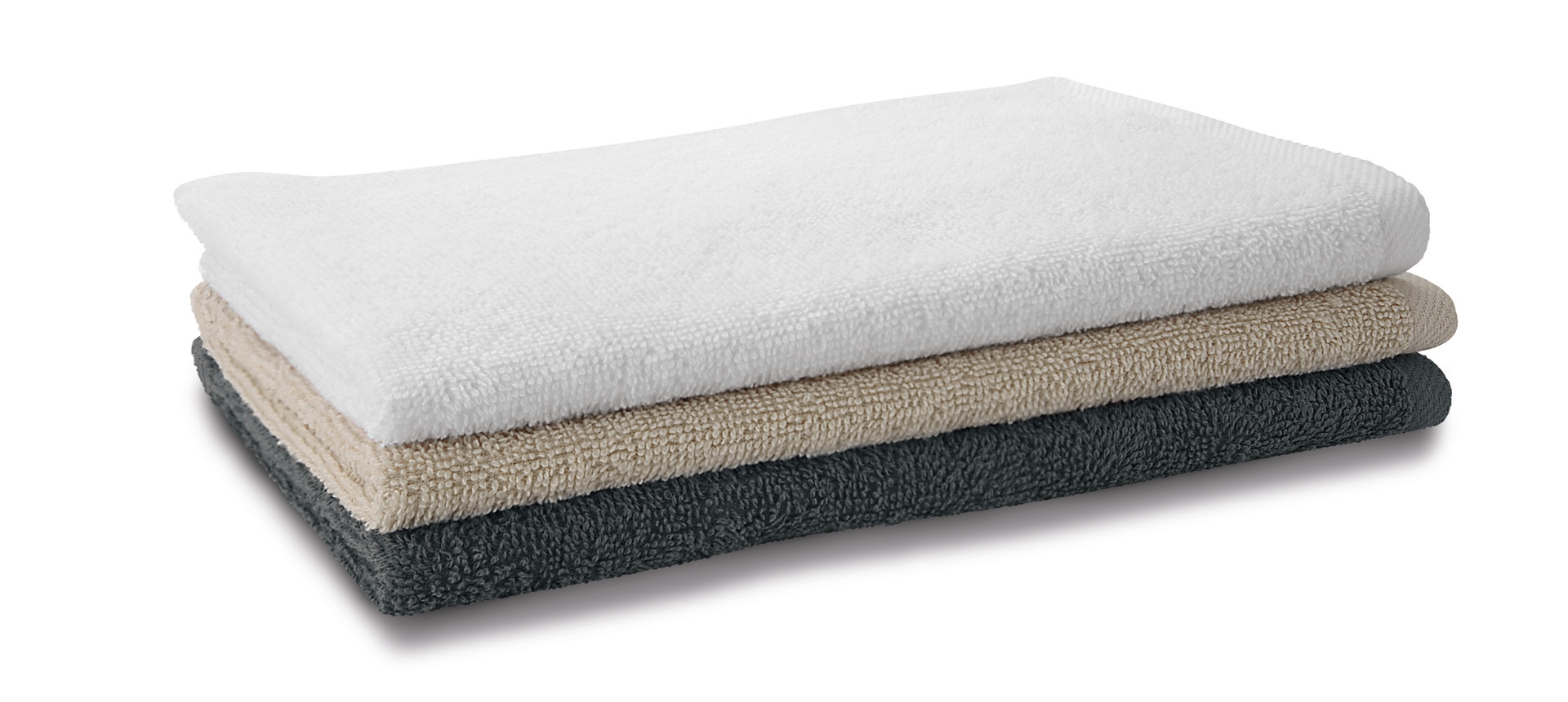 Frottee Kompressentuch | sand, schiefer, weiß Frottee Kompressentuch | sand, schiefer, weiß