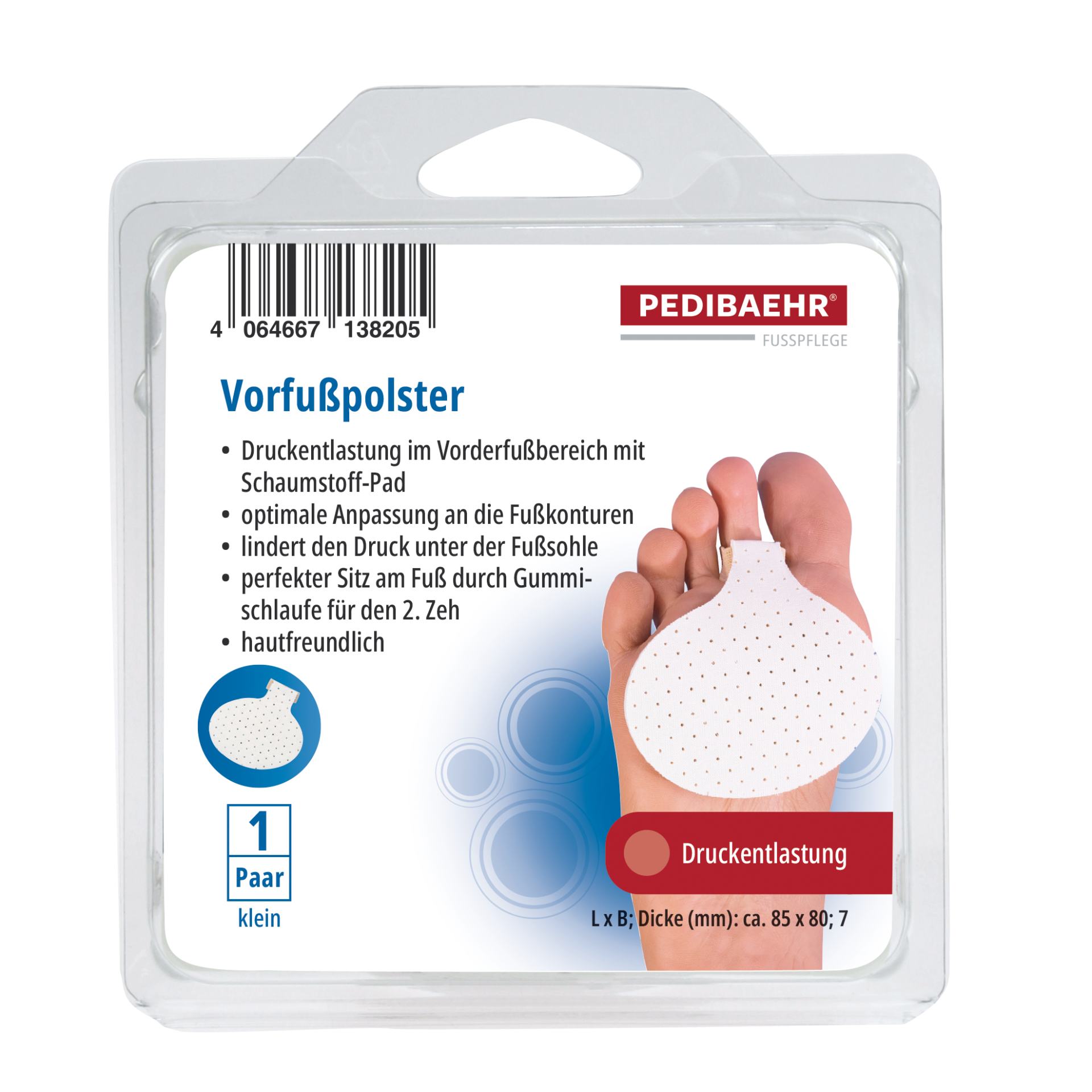 PEDIBAEHR Vorfußpolster, 1 Paar