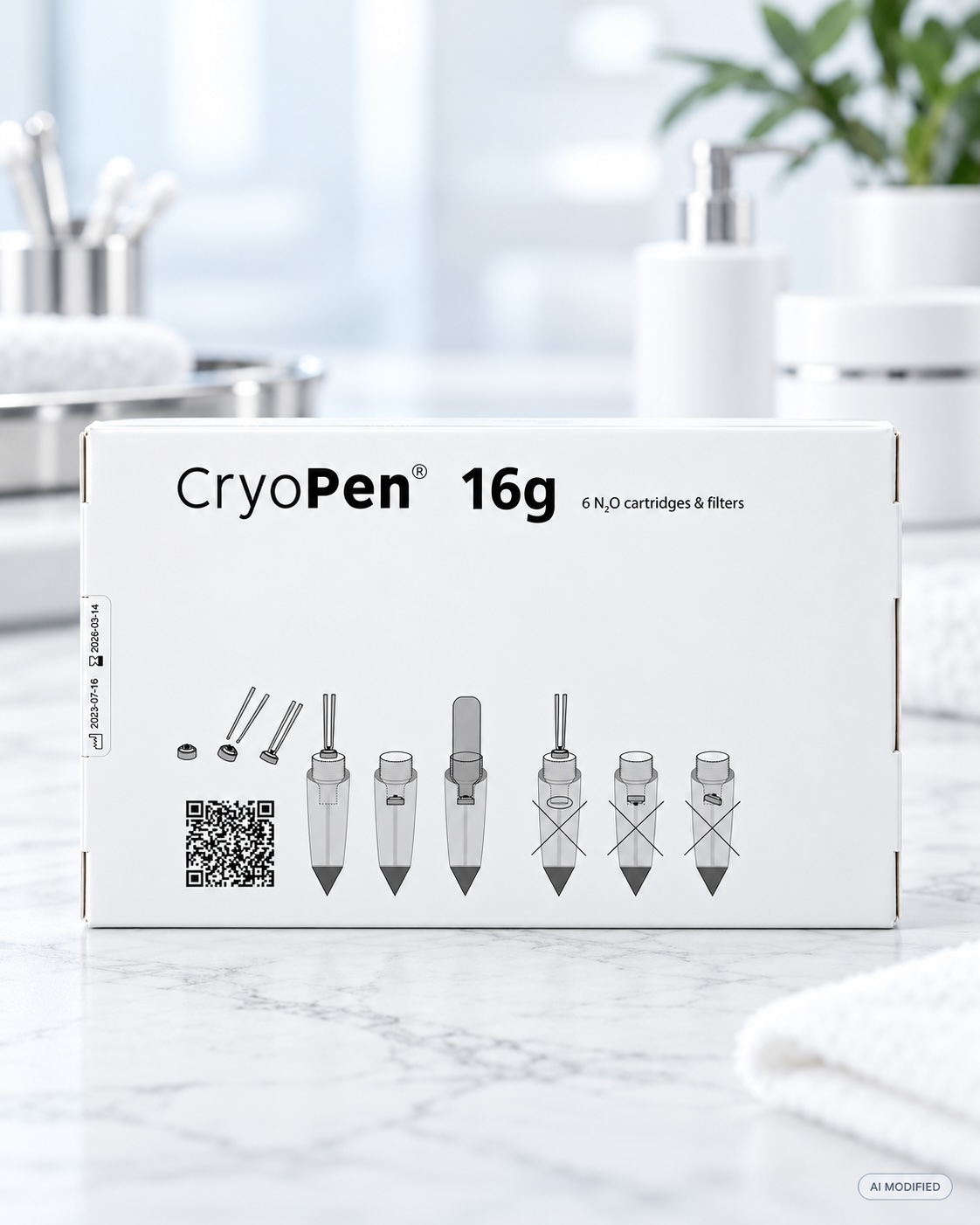 Ersatzpatronen für die CryoPen X+, O+ und O Vereisungsgeräte, 16 g, 6 Stück mit Öffner/Filter