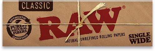 50 Blätter pro Packung RAW Papers | Classic Single Wide | 50 Blättchen