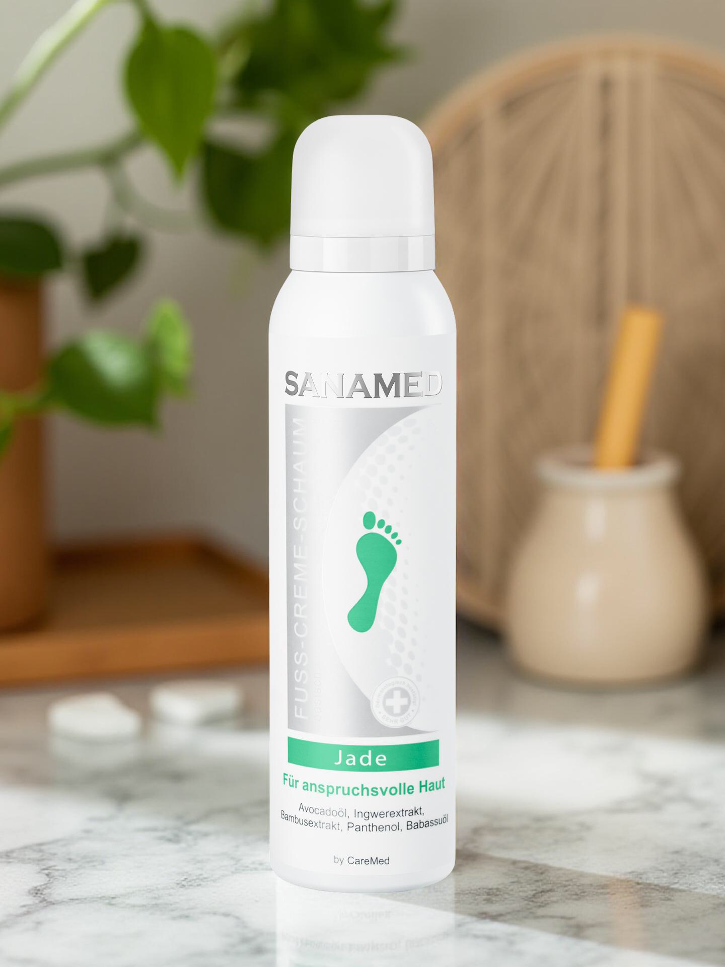 Sanamed Fuß-Creme-Schaum "Jade" - 150 ml