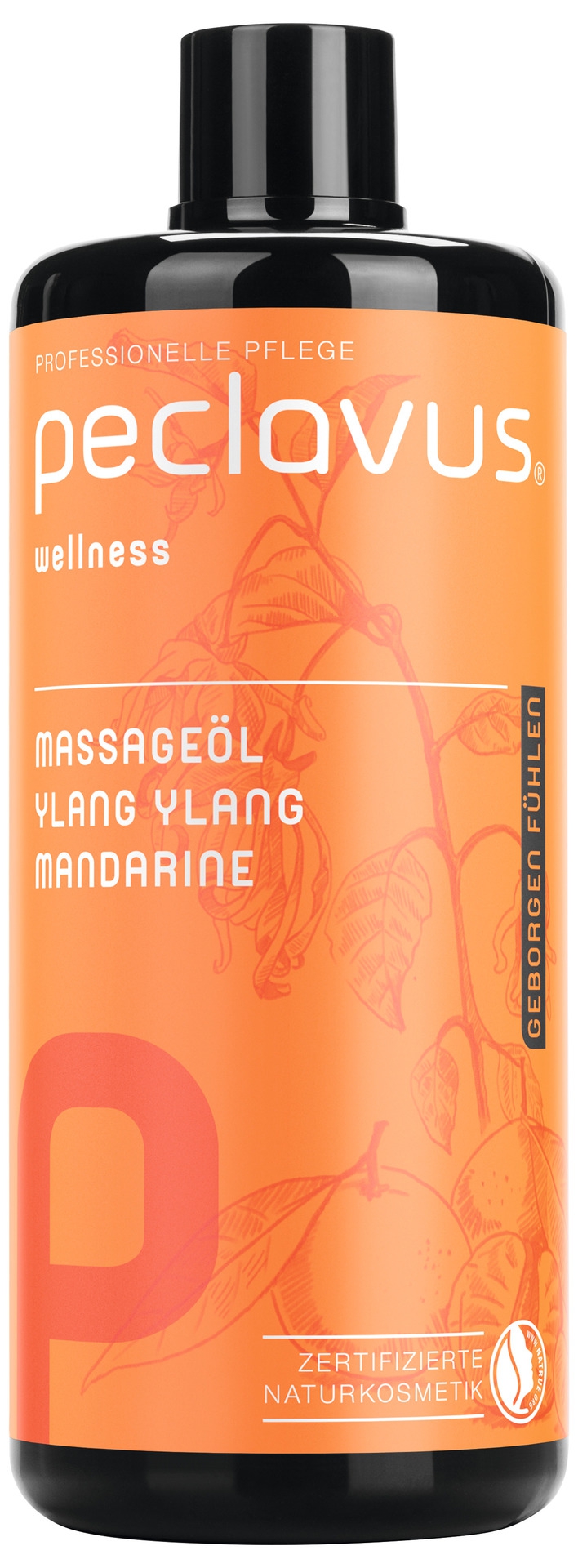PECLAVUS Massageöl Ylang Ylang Mandarine 500 ml | Geborgen fühlen PECLAVUS Massageöl Ylang Ylang Mandarine 500 ml | Geborgen fühlen