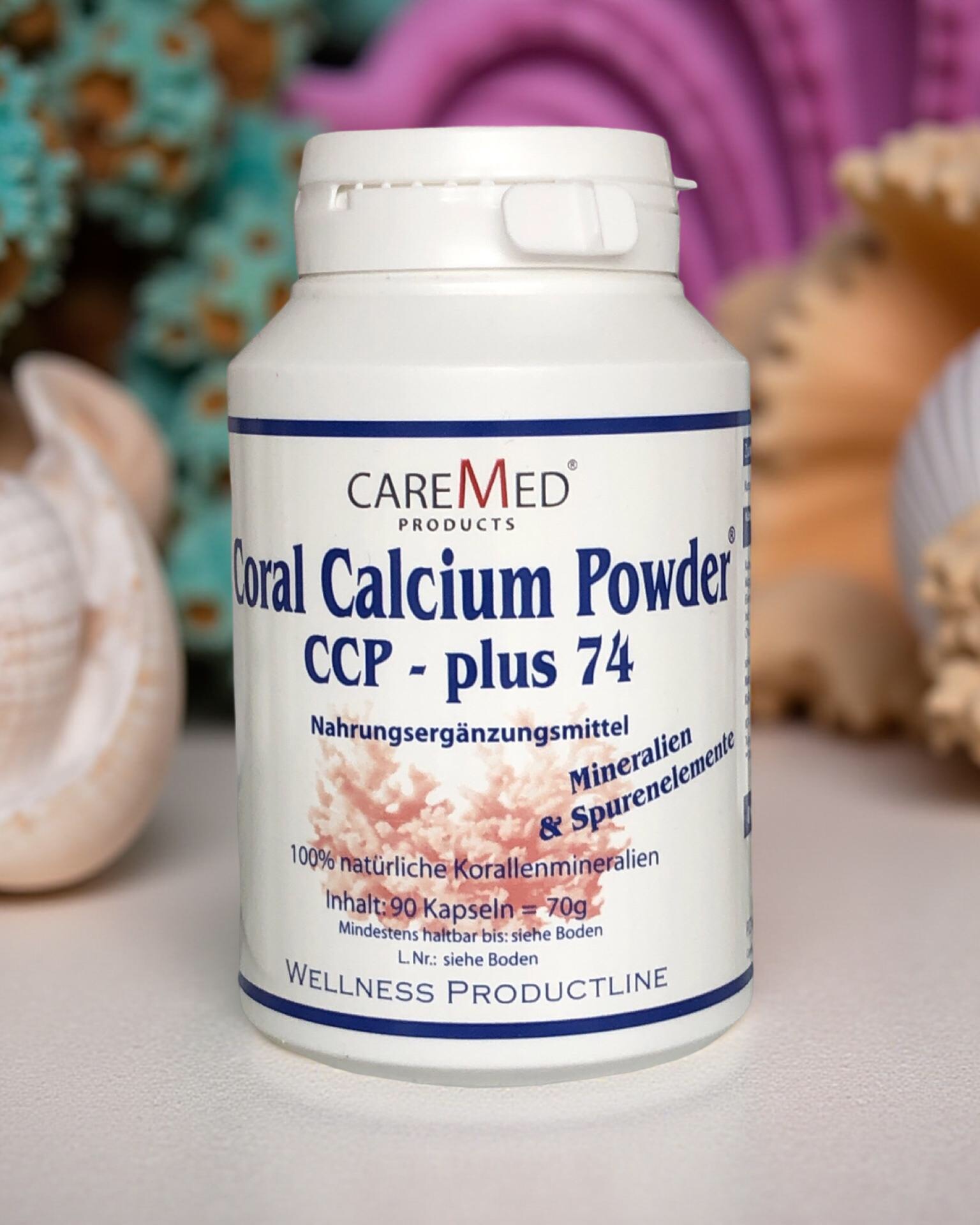 CareMed Coral Calcium Powder CCP - plus 74 | 90 Kapseln 61,20 g CareMed Coral Calcium Powder CCP - plus 74 | 90 Kapseln 61,20 g