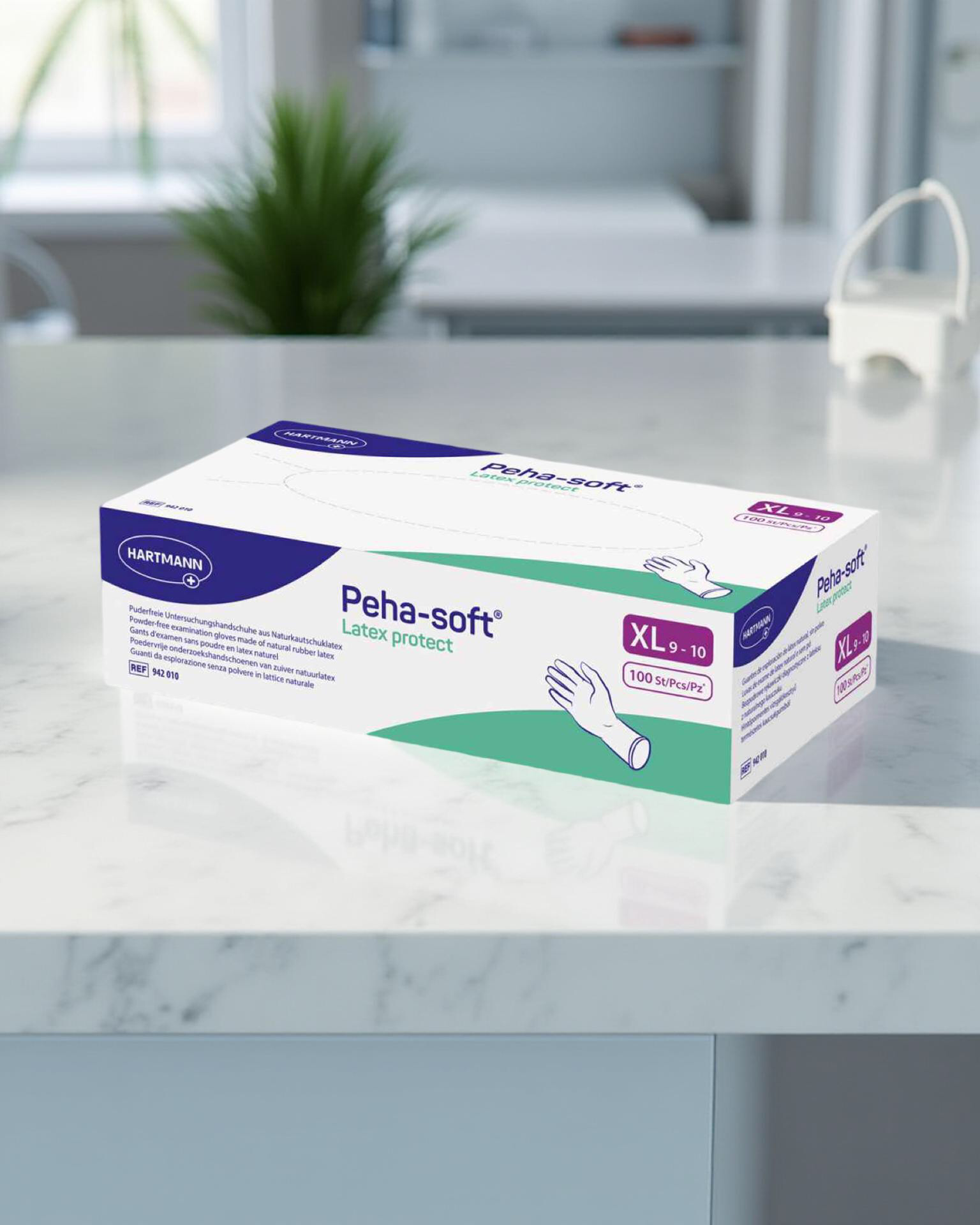 Peha-soft Latex protect Einmalhandschuhe puderfrei | XL extra-groß 100 Stück  Peha-soft Latex protect Einmalhandschuhe puderfrei | XL extra-groß 100 Stück
