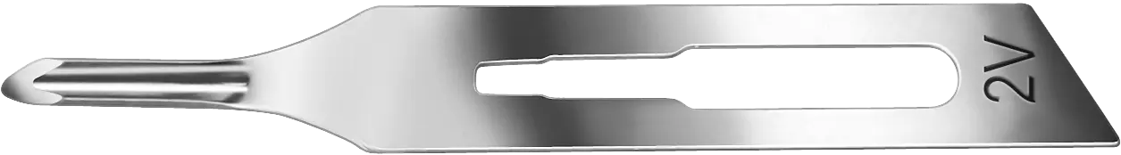 Hohlmeißelklingen, Carbon-Stahl, Fig. 2V, 20 Stück