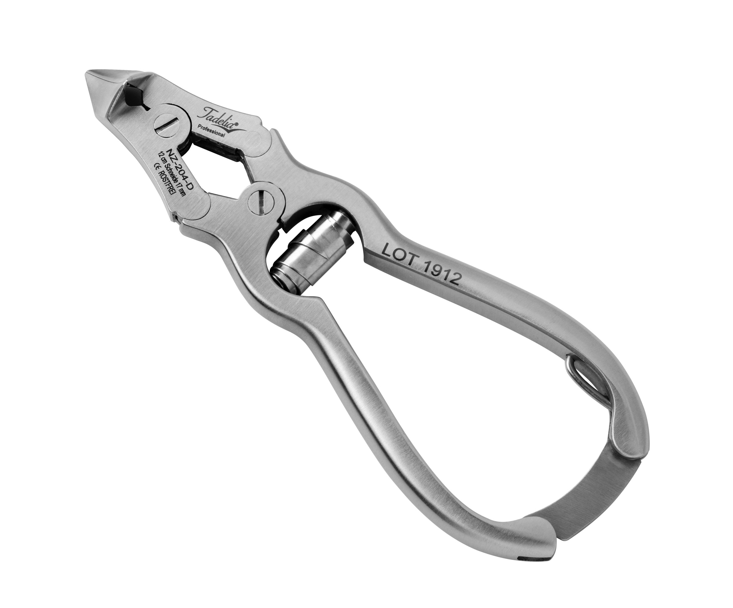Tadelia® Professional Nagelzange für diabetische Fußpflege | NZ-204-D | Länge 12 cm Schneide 17 mm  Tadelia® Professional Nagelzange für diabetische Fußpflege | NZ-204-D | Länge 12 cm Schneide 17 mm