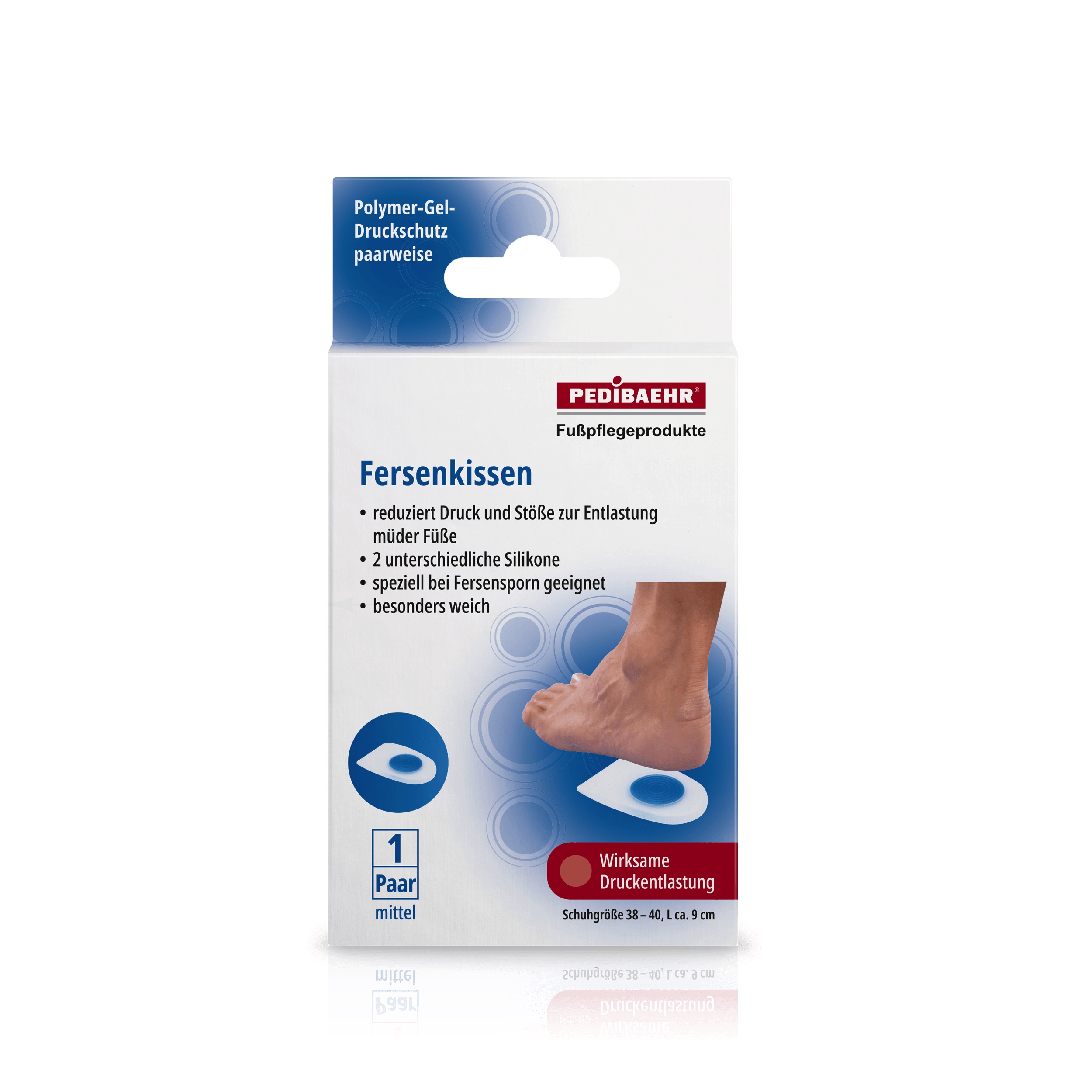 Pedibaehr Gel-Fersenkissen mittel 1 Paar Pedibaehr Gel-Fersenkissen mittel 1 Paar