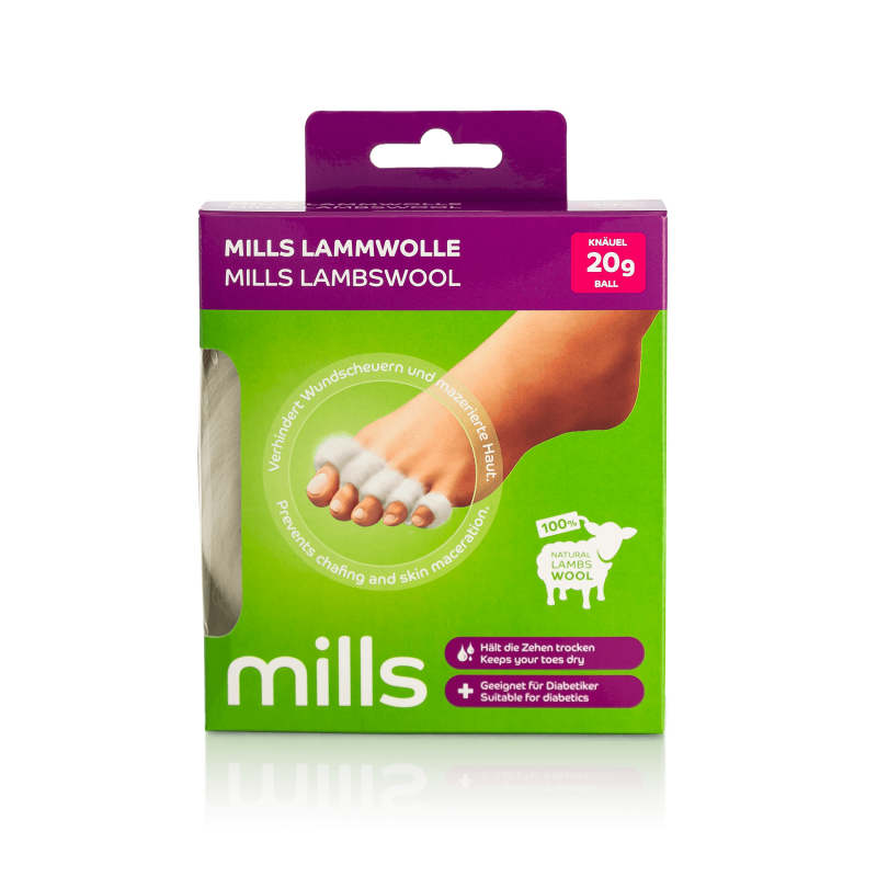 MILLS LAMMWOLLE - verhindert Wundscheuern und mazerierte Haut 20 g MILLS LAMMWOLLE - verhindert Wundscheuern und mazerierte Haut 20 g