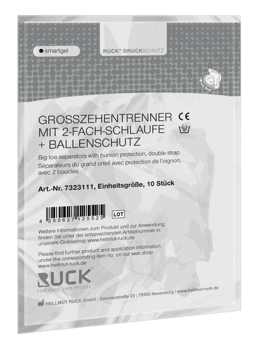 RUCK DRUCKSCHUTZ smartgel Großzehentrenner mit Ballenschutz | 1 Stück