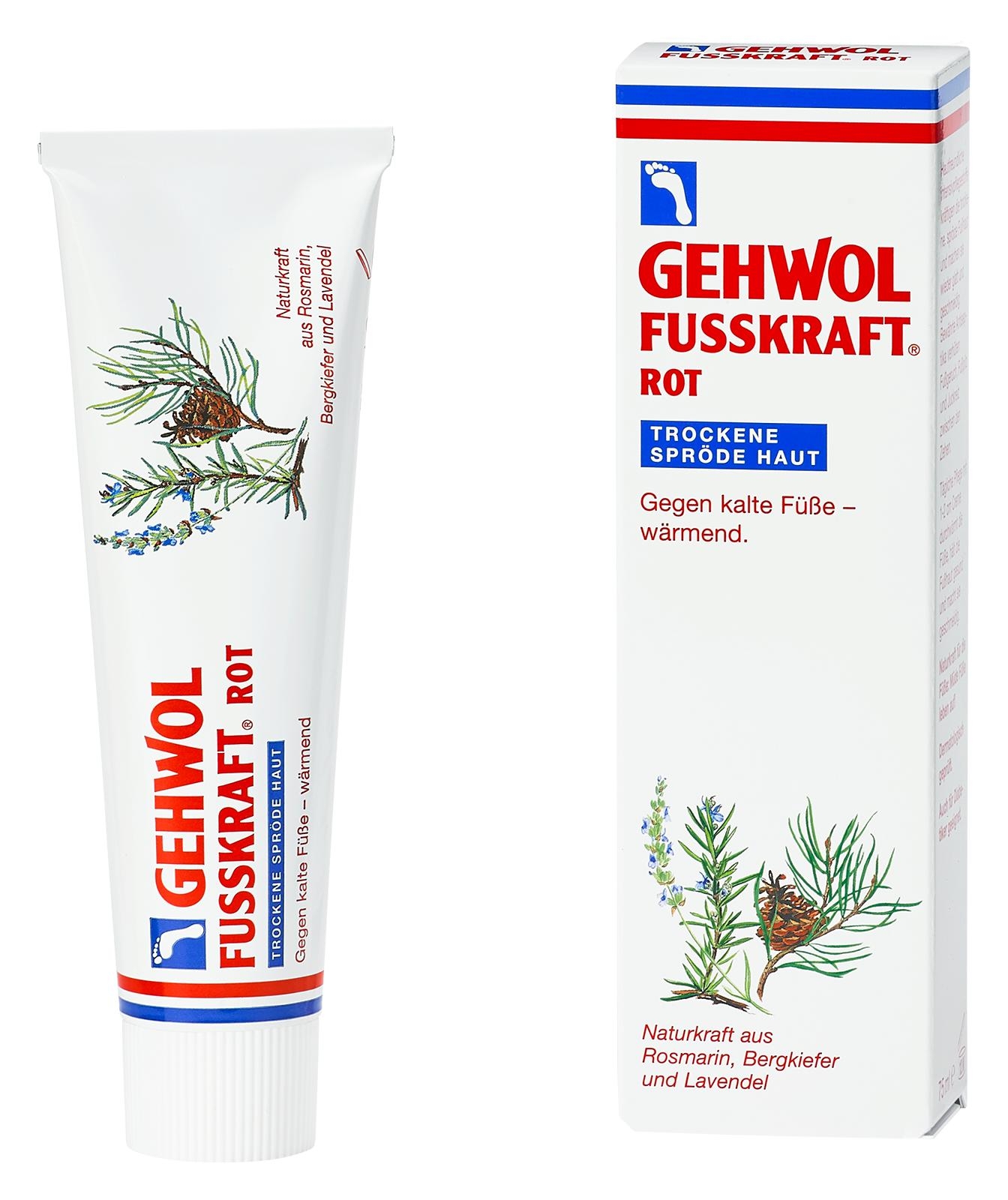 GEHWOL FUSSKRAFT ROT für Trockene Haut | 6x 75 ml (450 ml)