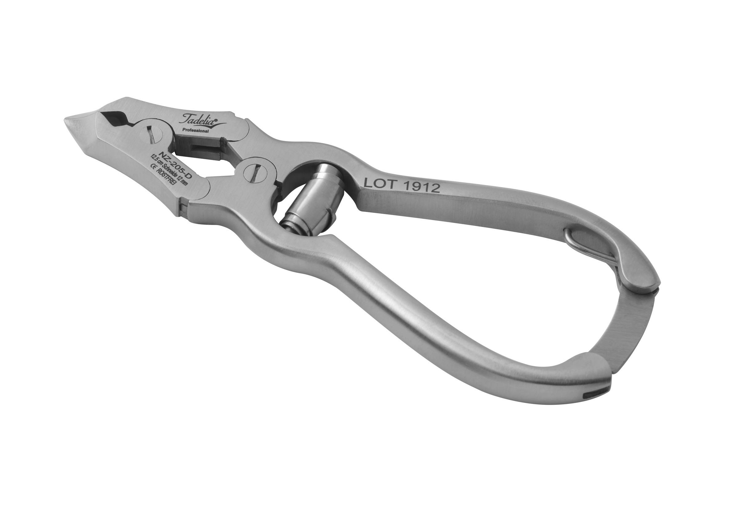 Tadelia® Professional Nagelzange für diabetische Fußpflege | NZ-205-D | Länge 12,5 cm Schneide 12 mm  Tadelia® Professional Nagelzange für diabetische Fußpflege | NZ-205-D | Länge 12,5 cm Schneide 12 mm