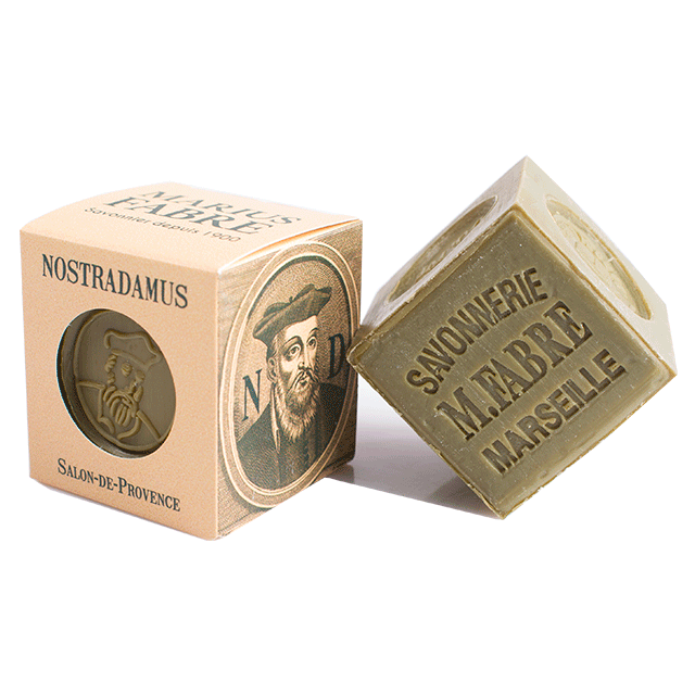 Marseille Olivenseife "Nostradamus" in Würfelform 200g Marseille Olivenseife "Nostradamus" in Würfelform 200g