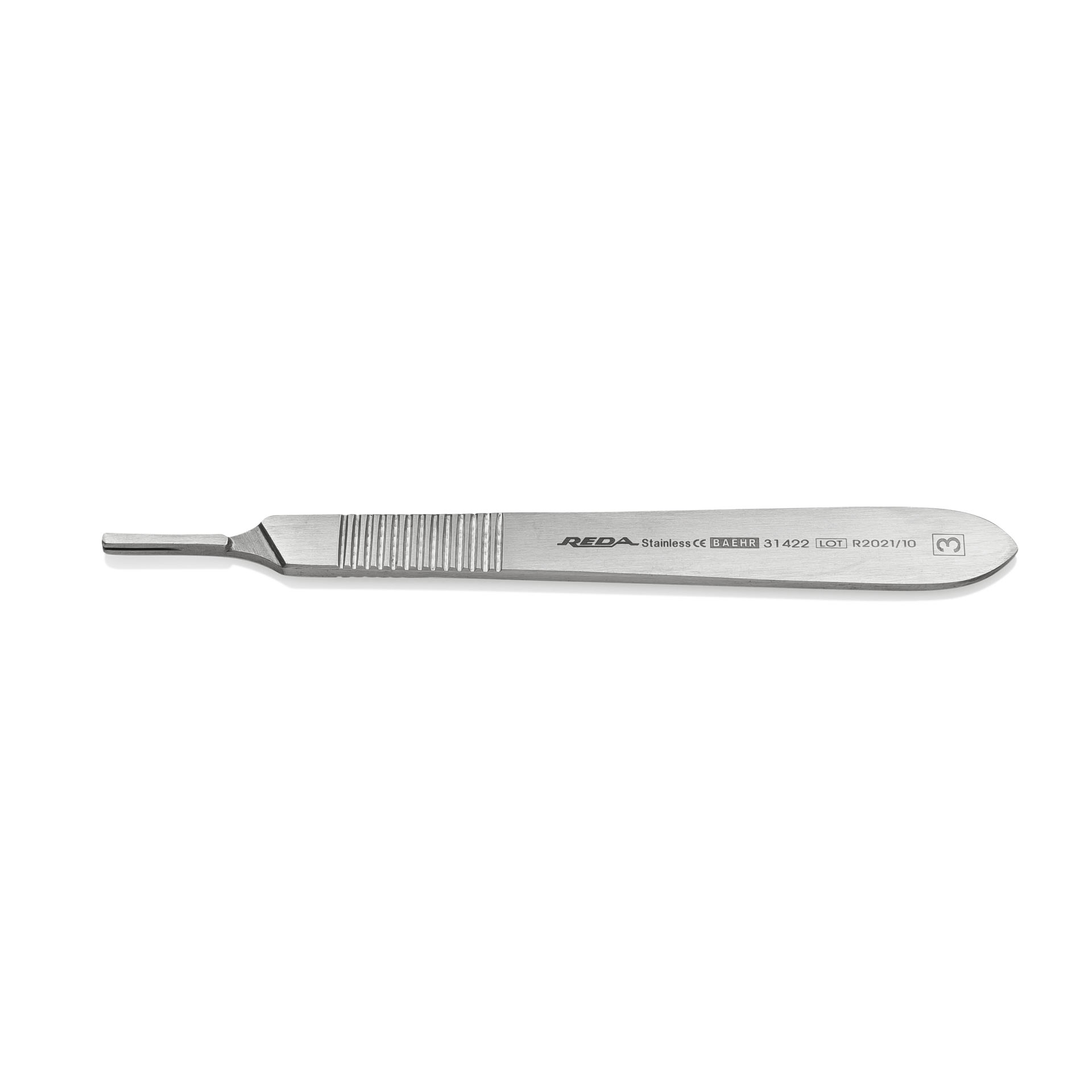 BAEHR Reda Skalpellgriff Typ 3 12,5 cm flach BAEHR Reda Skalpellgriff Typ 3 12,5 cm flach