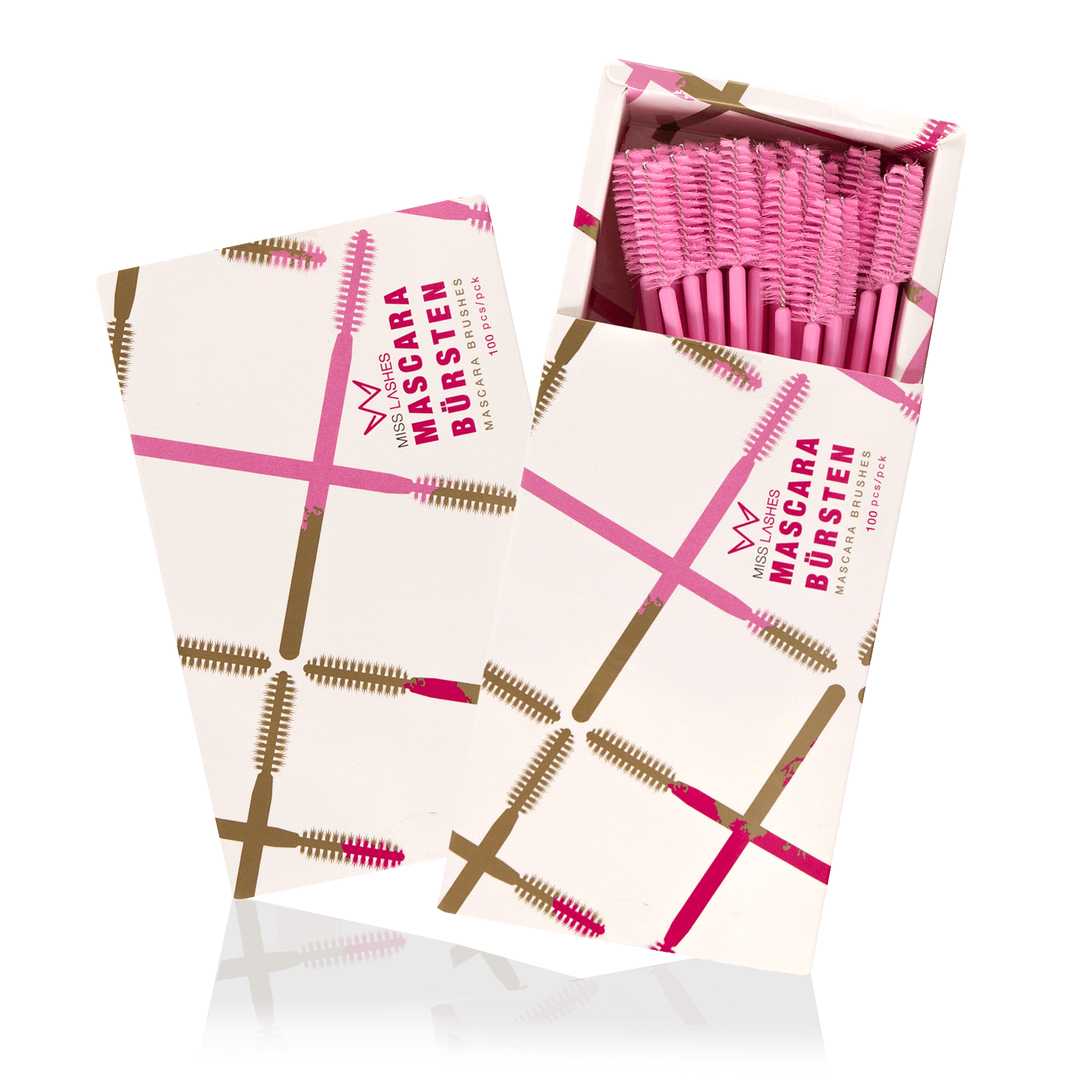 🌸 MISS LASHES Mascara Bürsten, rosa 100 Stk. 🌸 MISS LASHES Mascara Bürsten, rosa 100 Stk.