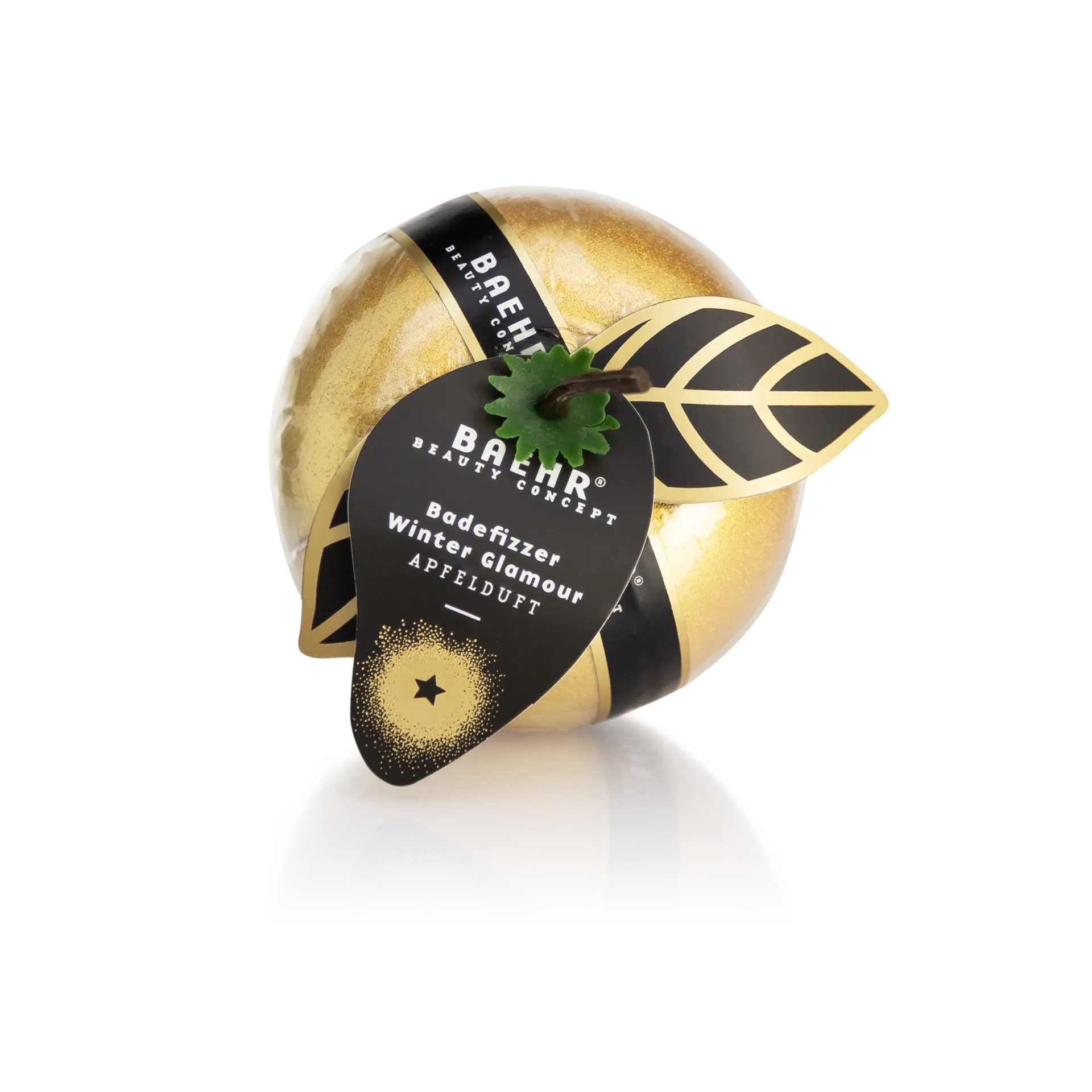 BAEHR BEAUTY CONCEPT Badefizzer Winter Glamour in Apfelform mit Apfelduft, 4 x 50 g