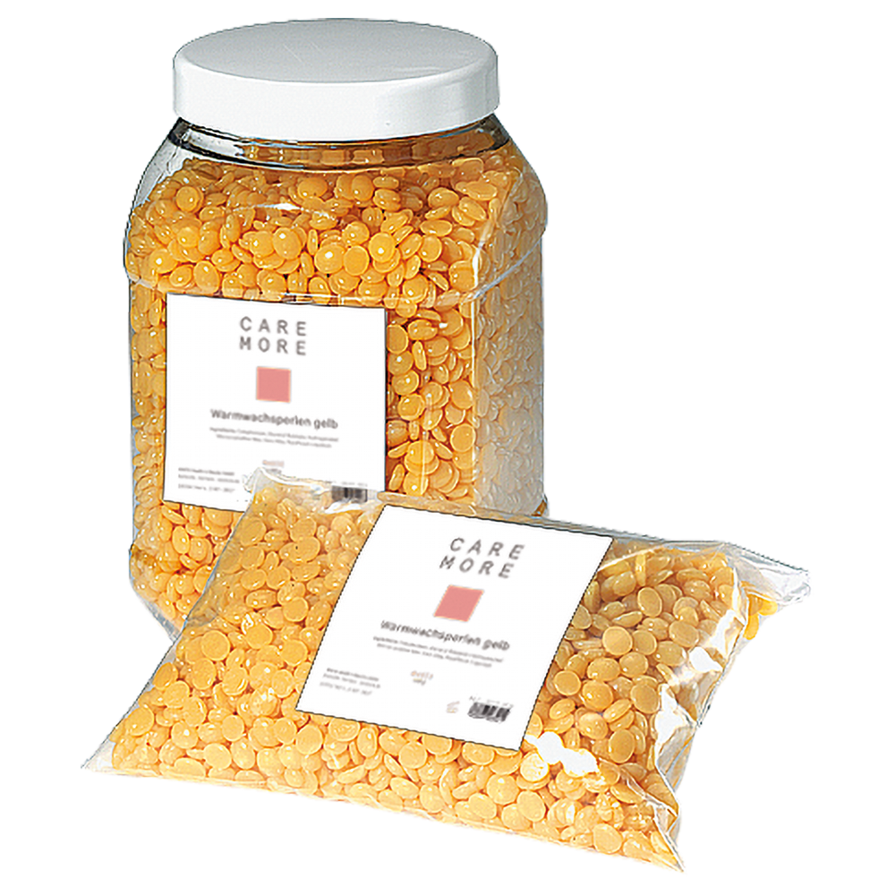 CARE MORE Warmwachsperlen gelb 500 g CARE MORE Warmwachsperlen gelb 500 g
