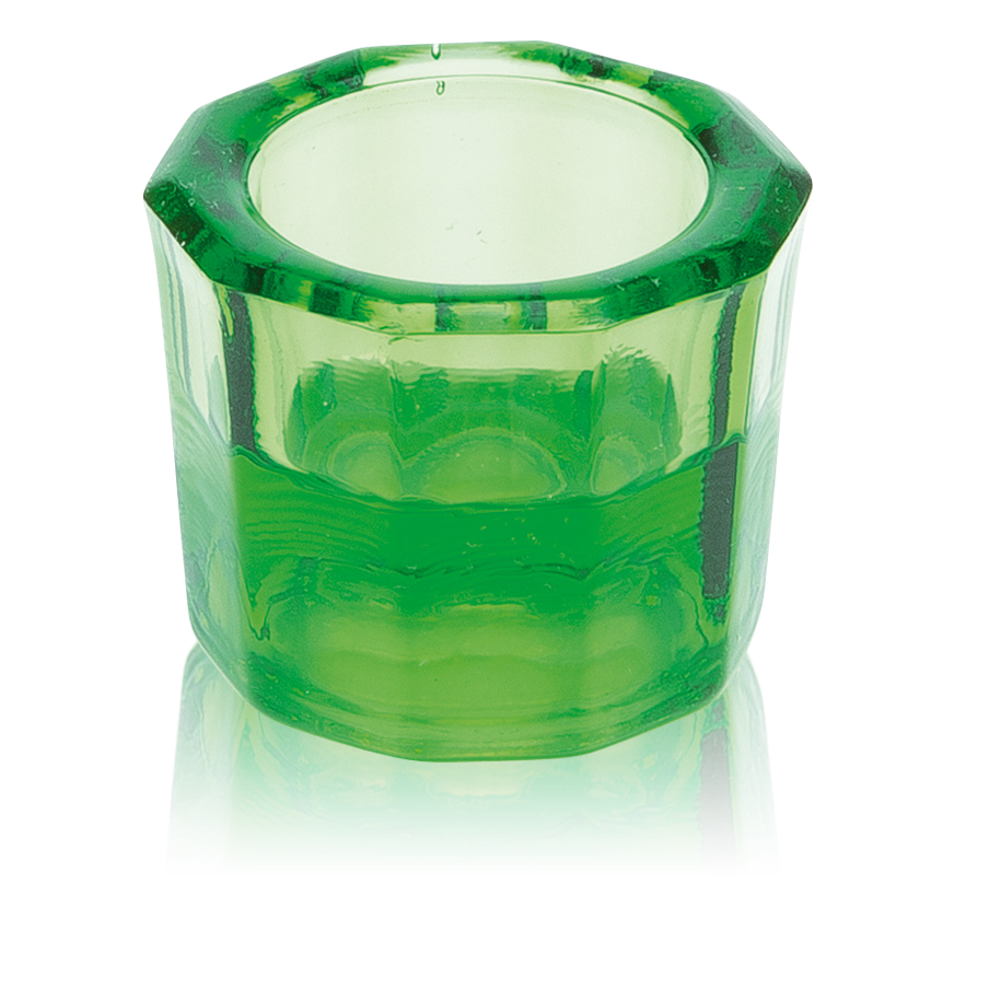 Dappenglas grün