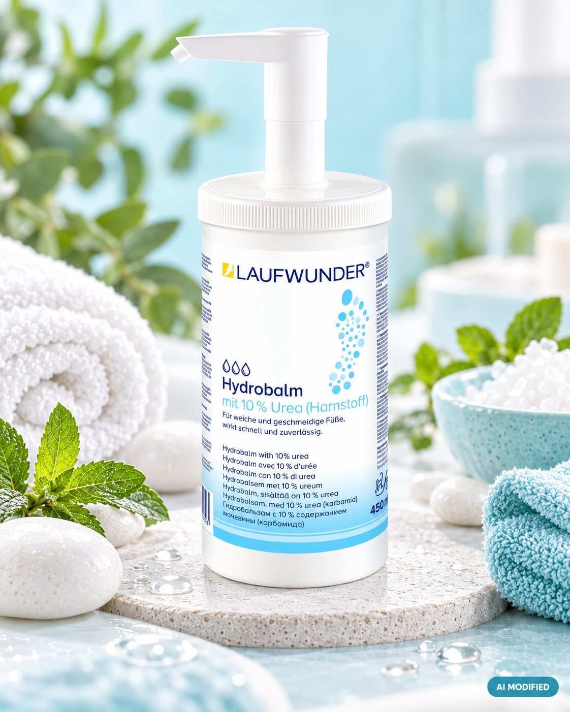 LAUFWUNDER Hydrobalm mit 10% Urea 450 ml mit Spender