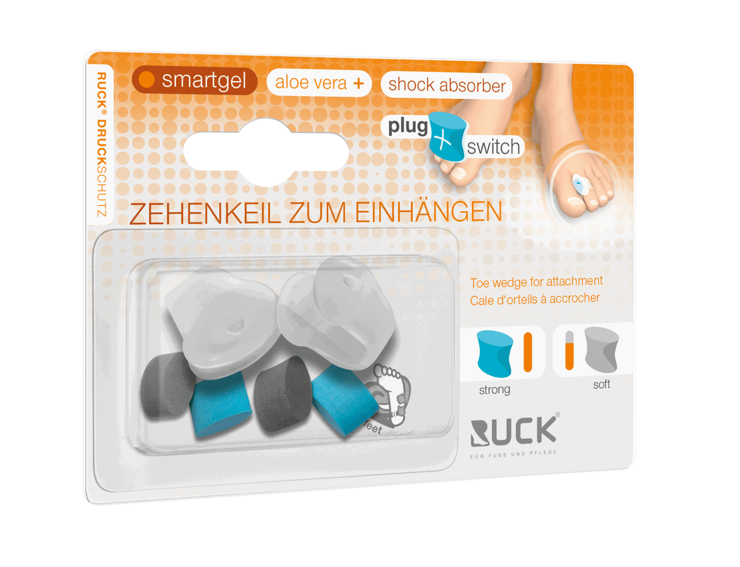 RUCK® smartgel plug+switch Zehenkeil zum Einhängen, inkl. Plug Set Gr. S 2-er Set RUCK® smartgel plug+switch Zehenkeil zum Einhängen, inkl. Plug Set Gr. S 2-er Set