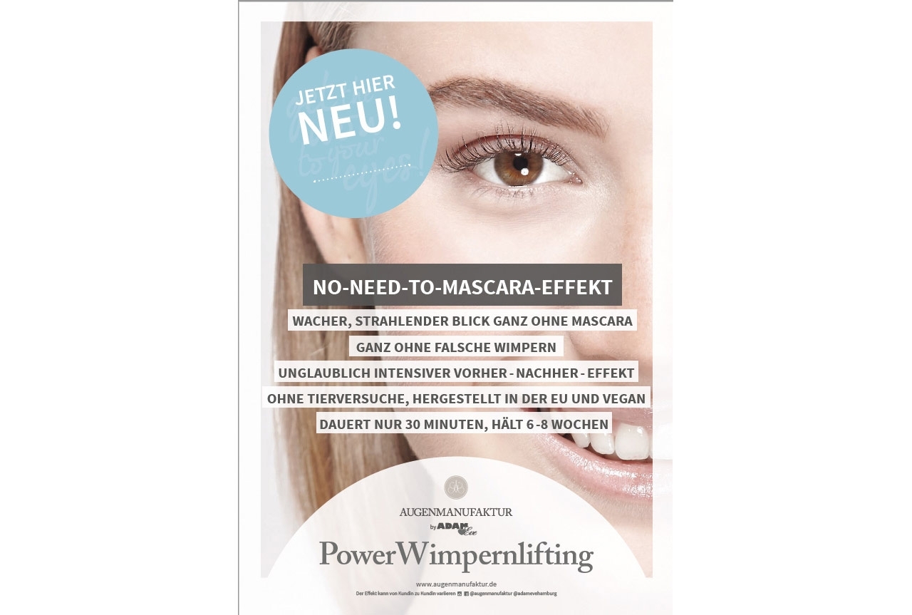 AUGENMANUFAKTUR - Wimpernlifting Poster A1 AUGENMANUFAKTUR - Wimpernlifting Poster A1