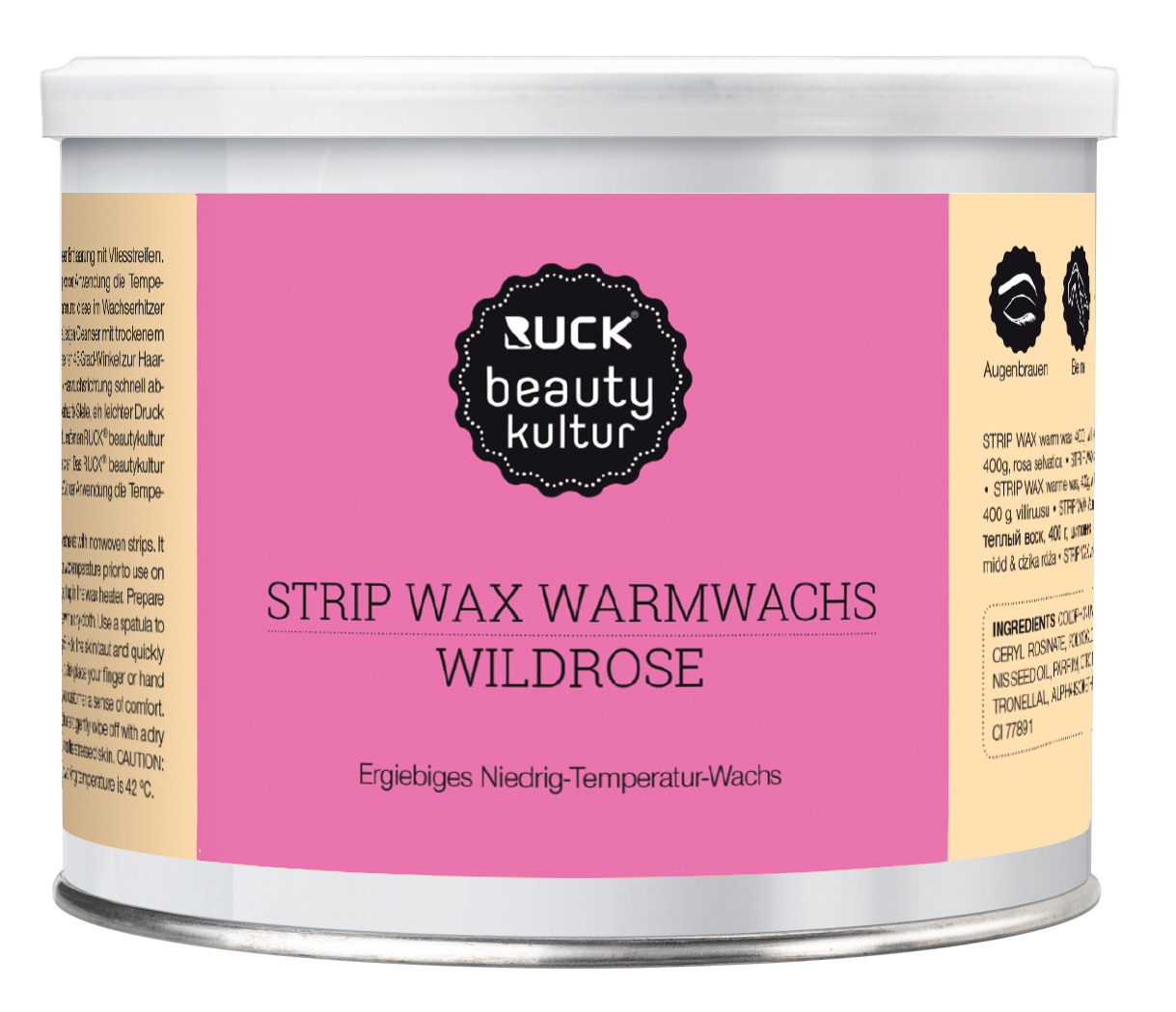 RUCK beautykultur STRIP WAX Warmwachs | Wildrose | 400 g RUCK beautykultur STRIP WAX Warmwachs | Wildrose | 400 g