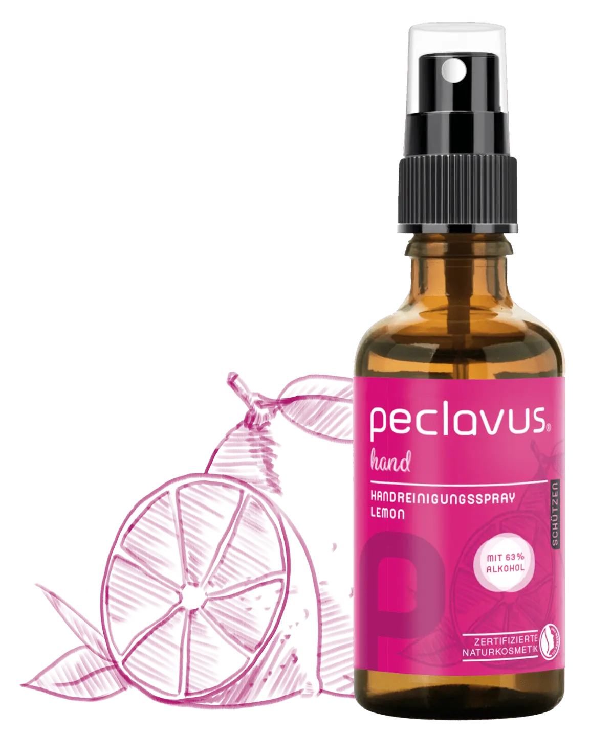 Peclavus hand Handreinigungsspray Lemon 50 ml