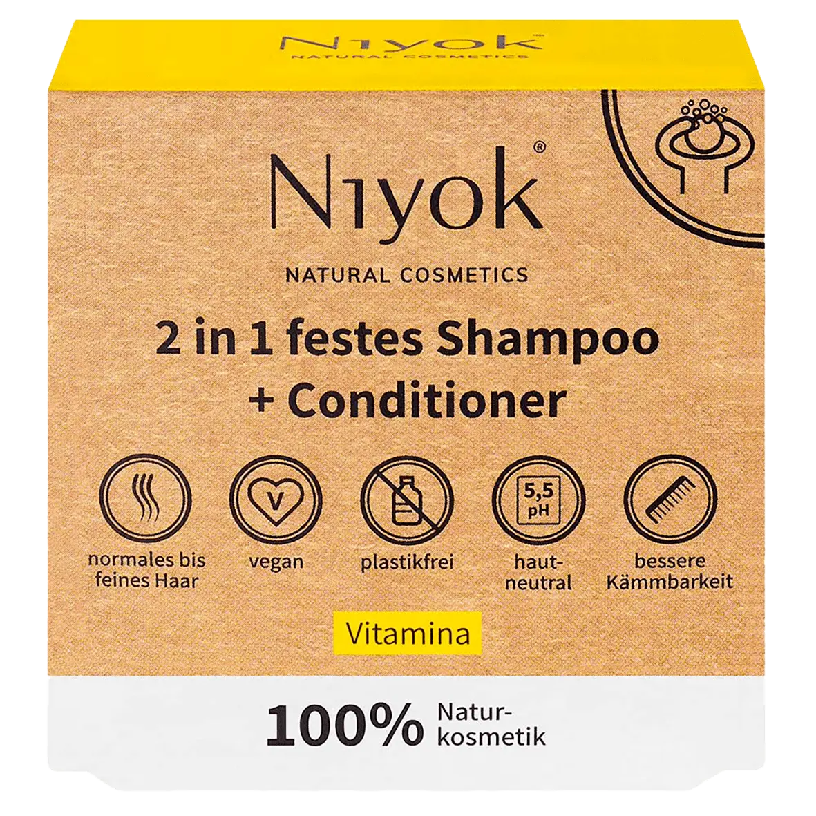 Niyok Festes Shampoo + Conditioner, 80 g, VITAMINA