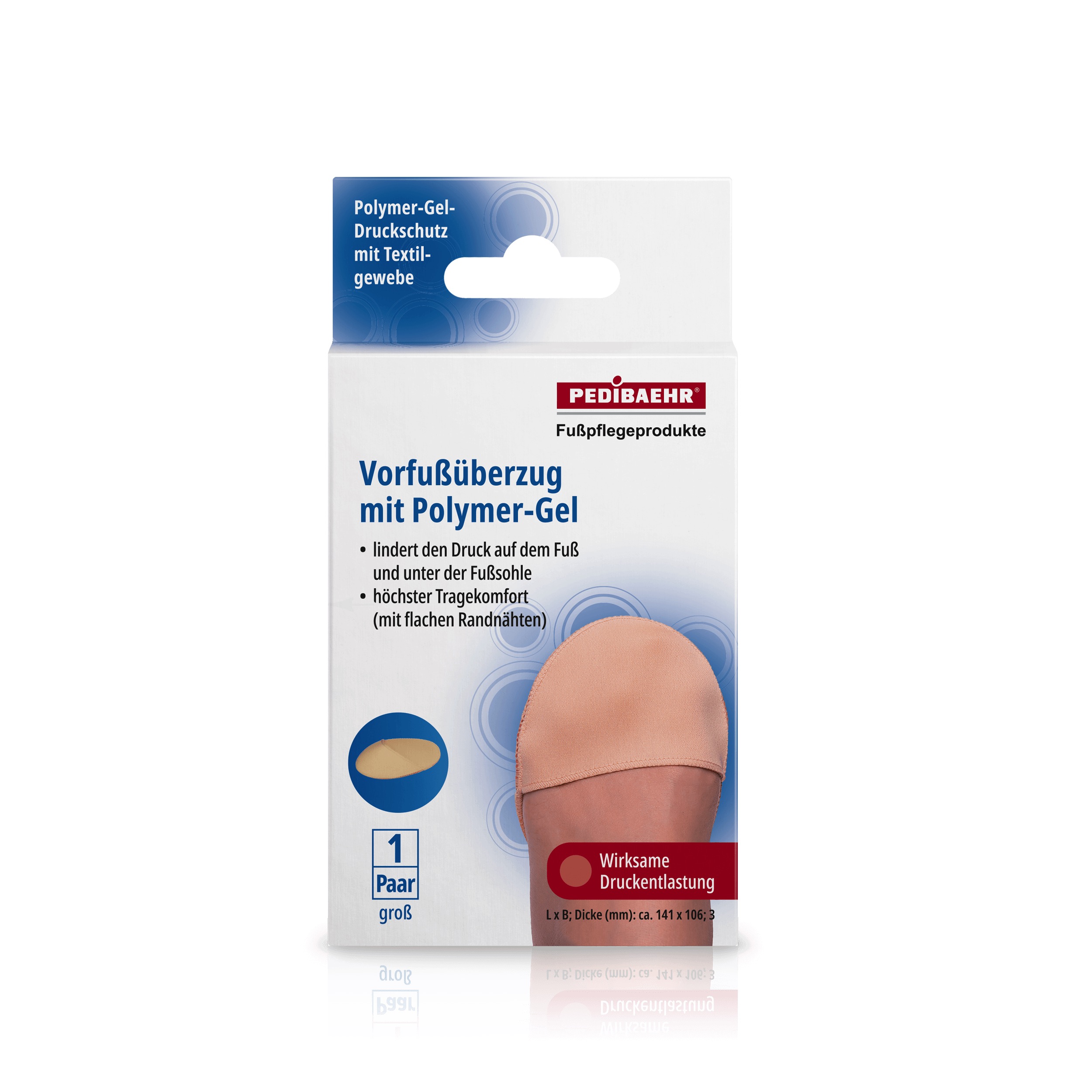 Pedibaehr Vorfußüberzug mit Polymer-Gel groß 2 Stück Pedibaehr Vorfußüberzug mit Polymer-Gel groß 2 Stück