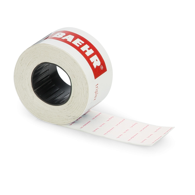 Ersatz-Etiketten (triplex) zu BAEHR Auszeichnungsgerät Rolle mit 500 Stk. Ersatz-Etiketten (triplex) zu BAEHR Auszeichnungsgerät Rolle mit 500 Stk.