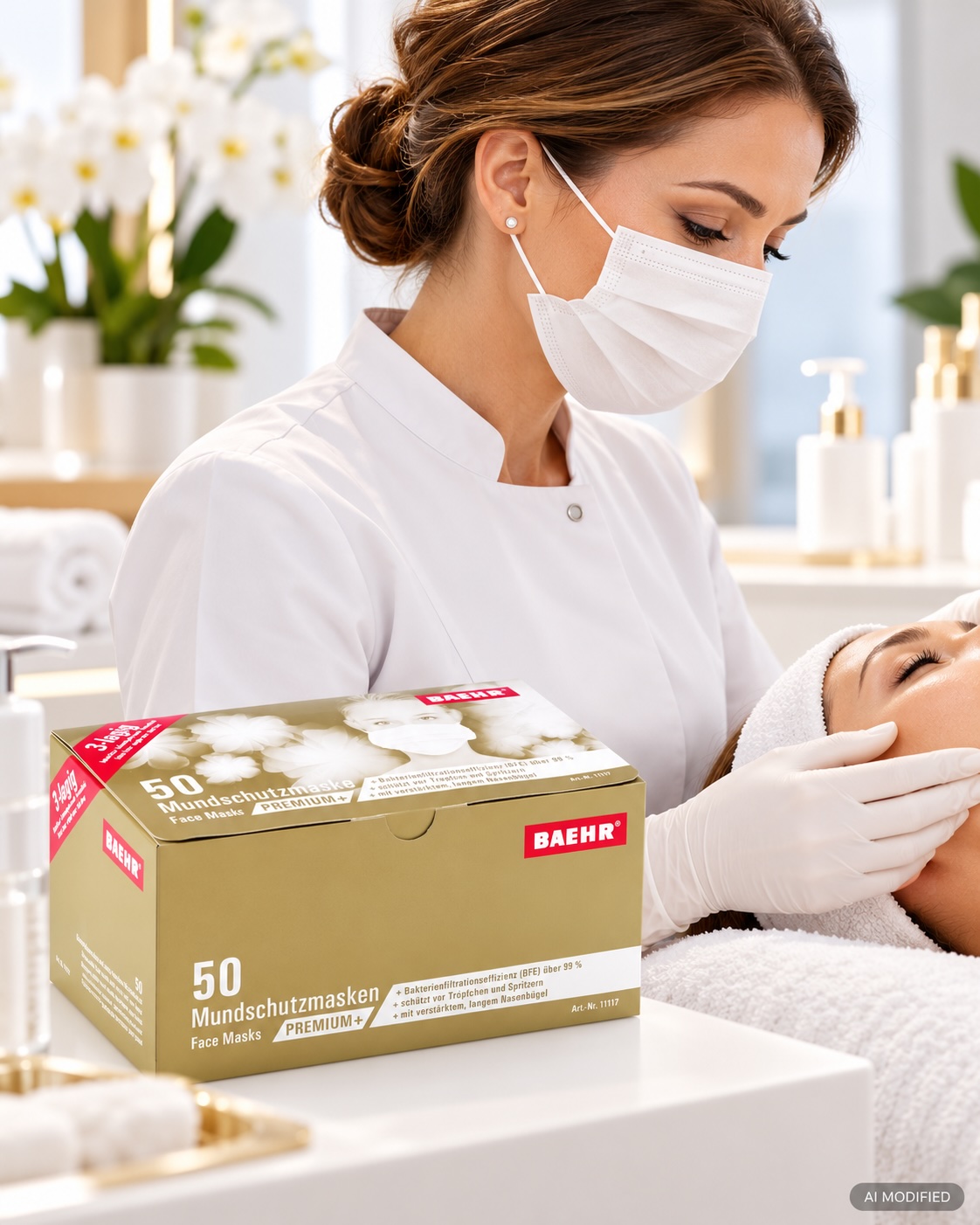 BAEHR - Mundschutzmasken PREMIUM+ | EN 14683 Typ II | 50 Stück