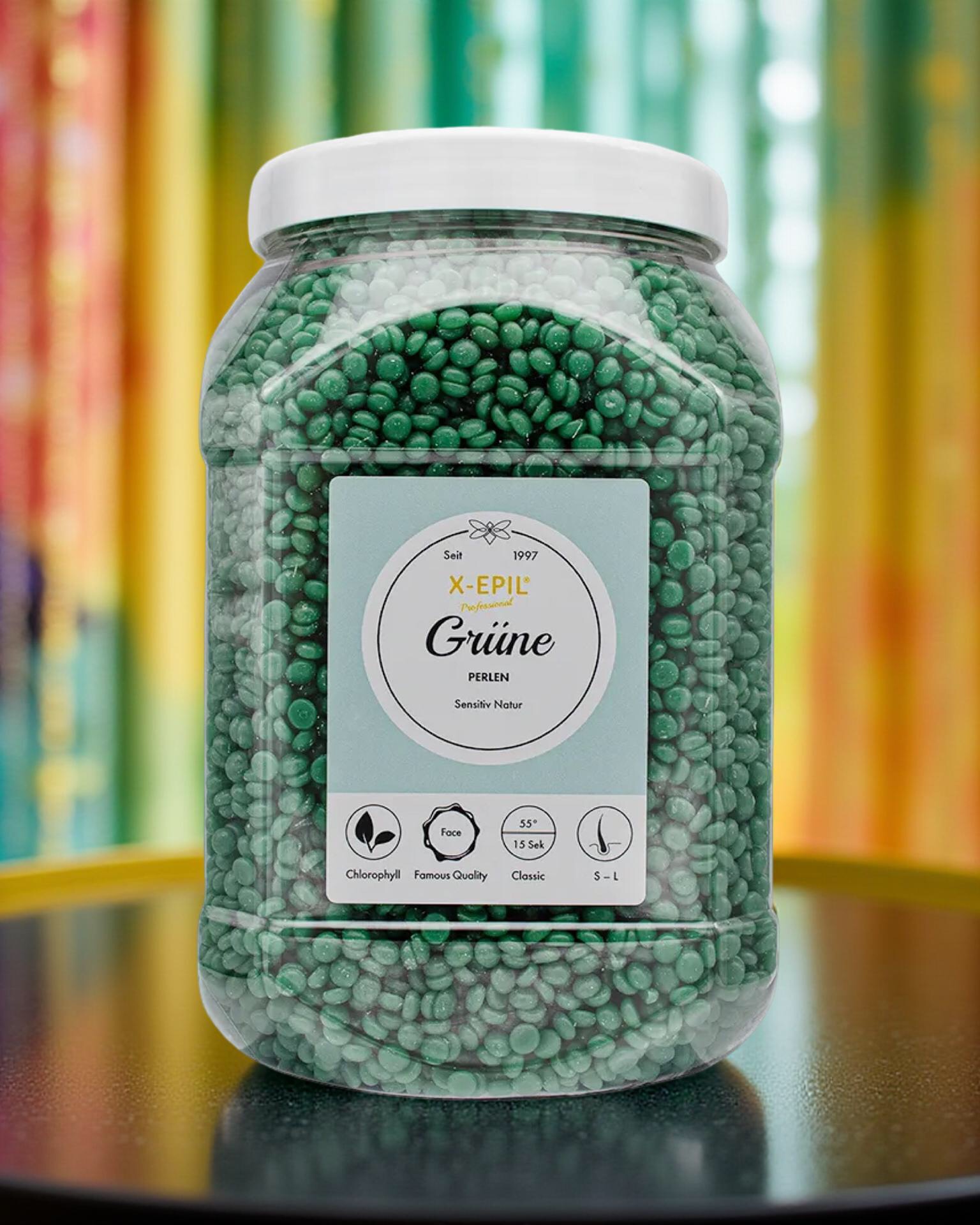 X-EPIL Warmwachs-Perlen grün | 1200 g X-EPIL Warmwachs-Perlen grün | 1200 g