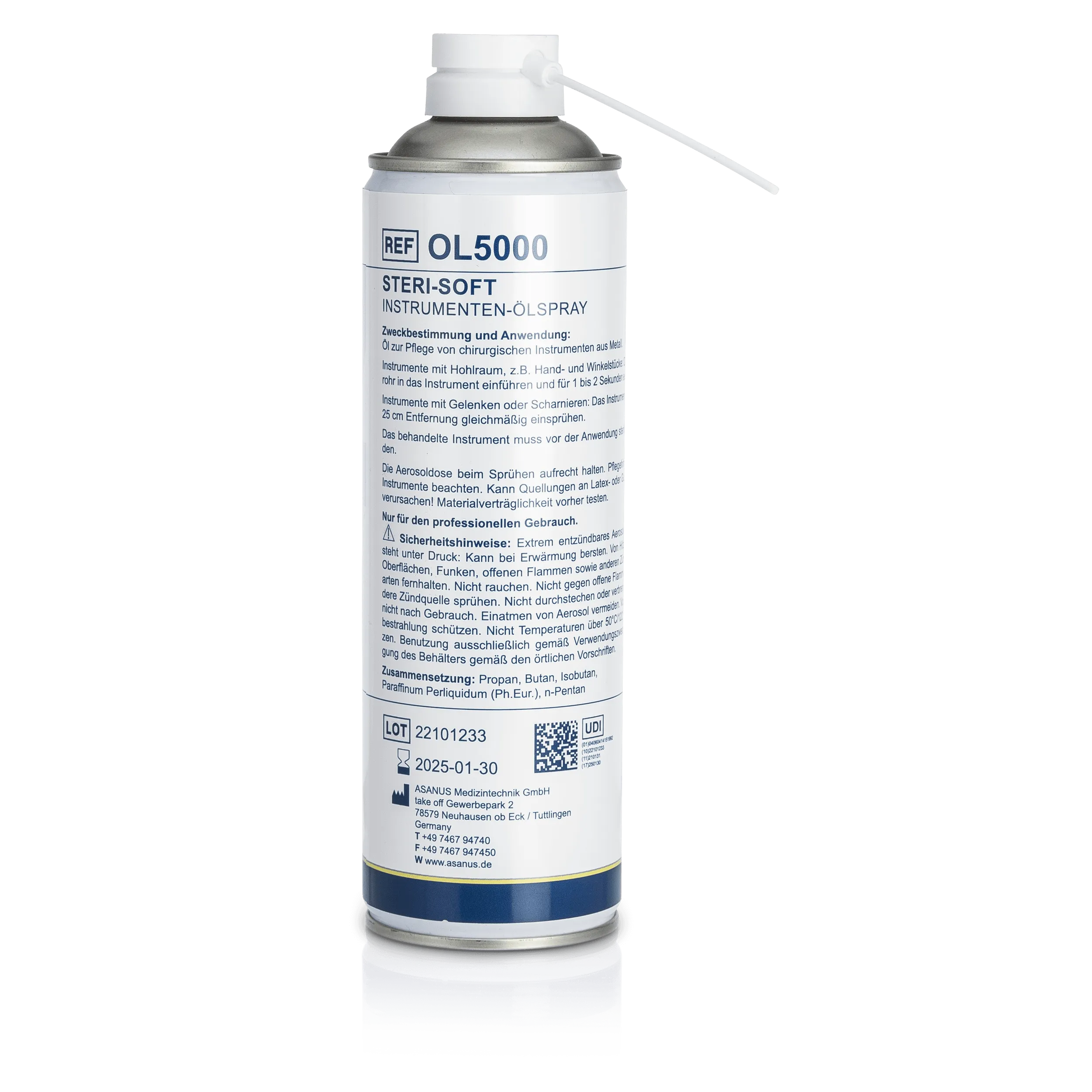ASANUS STERI-SOFT Instrumenten-Ölspray 500 ml
