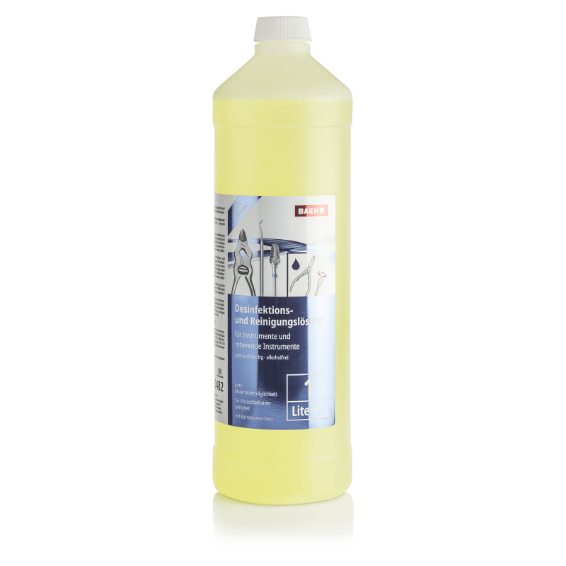 🔴 BAEHR Desinfektions- und Reinigungslösung für Instrumente + Fräser, 1000 ml 🔴 BAEHR Desinfektions- und Reinigungslösung für Instrumente + Fräser, 1000 ml