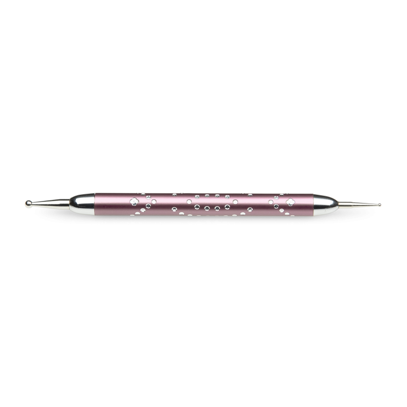 Spot-Swirl, rose mit Strassoptik, 13 cm Spot-Swirl, rose mit Strassoptik, 13 cm