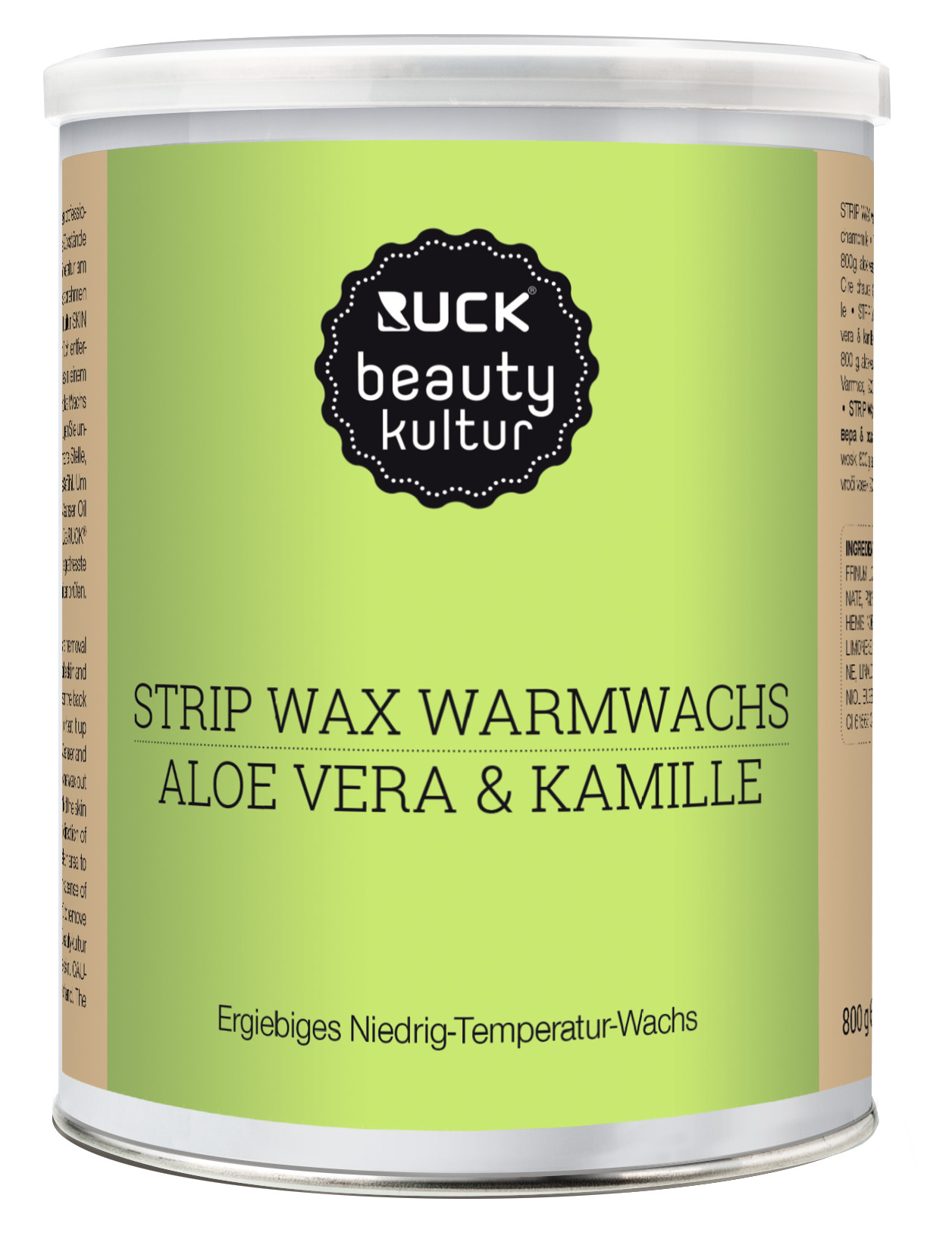 RUCK beautykultur STRIP WAX Warmwachs | Aloe Vera & Kamille | 800 g RUCK beautykultur STRIP WAX Warmwachs | Aloe Vera & Kamille | 800 g