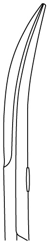 RUCK INSTRUMENTE Nagelschere - Länge 9 cm, Schneide gebogen 1 mm