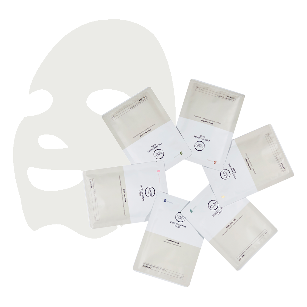 IONTO-COMED Professional Care Combine Sheet-Face-Mask Kennenlern-Set 18 Stück