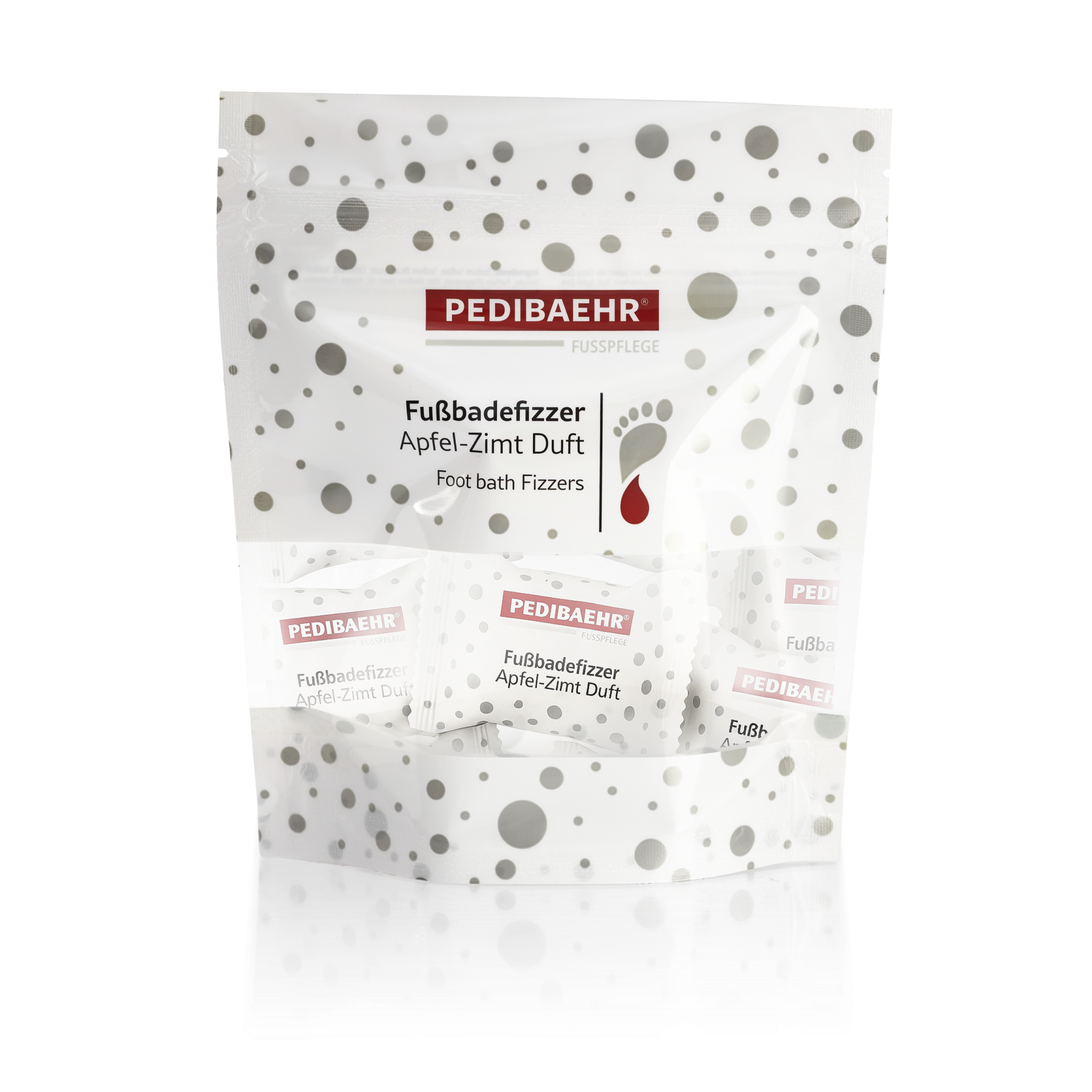 > Fußbadefizzer Apfel-Zimt Duft 10 Stück à 25 g